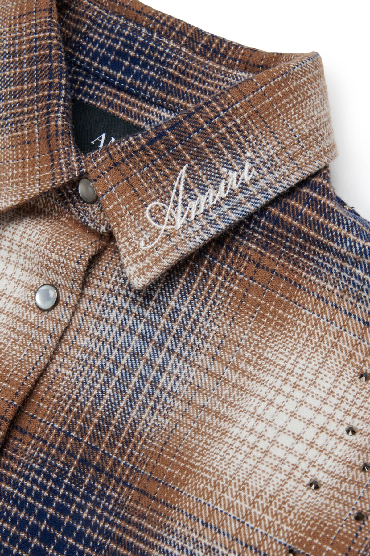 Checked shirt with logo
