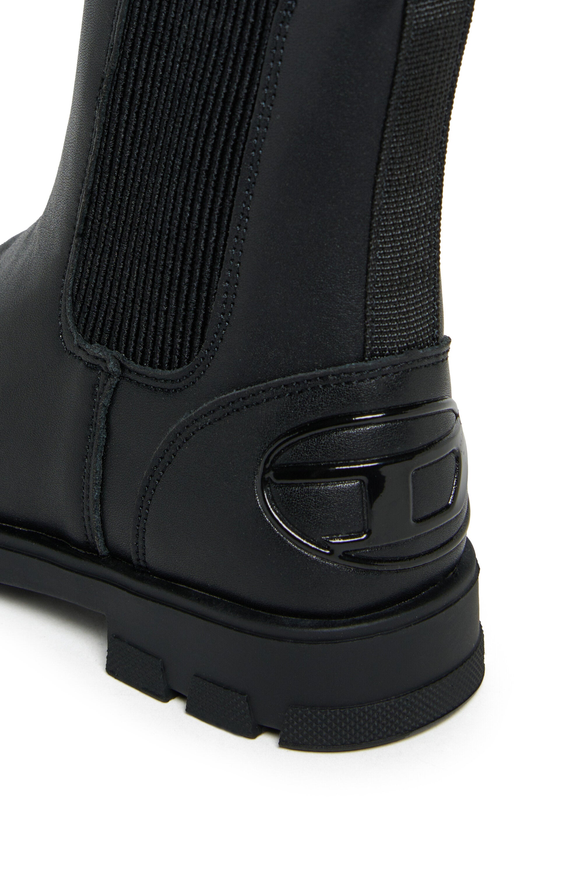 D-ハンマー・ゴム部分レザーブーツ