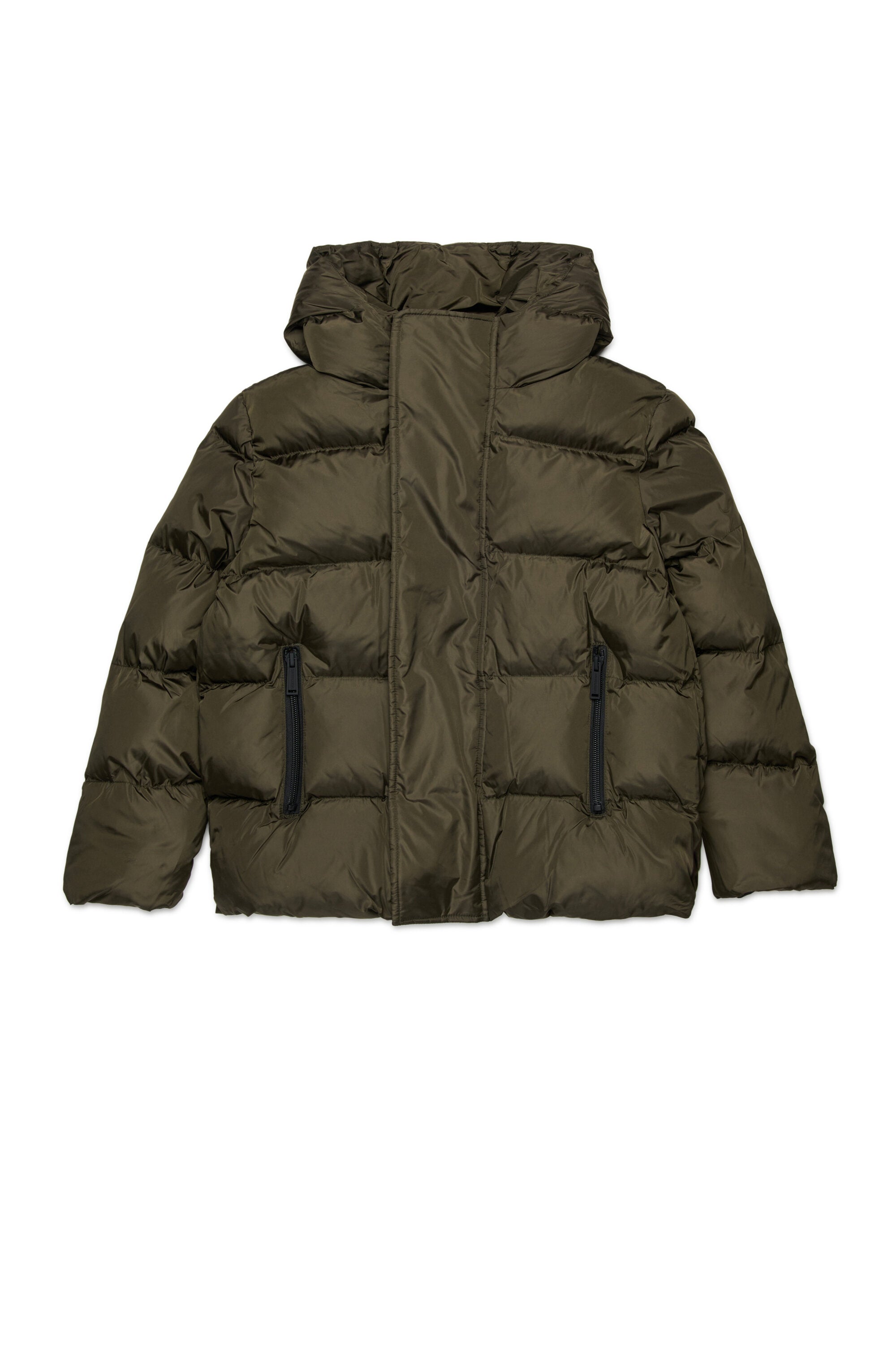 フードとDSQUARED2ロゴ入りパッド入りジャケット