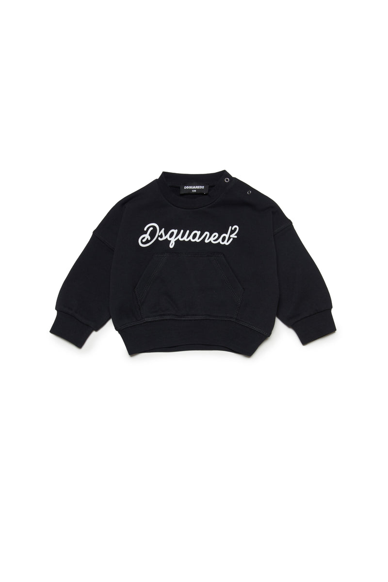Dsquared2 girl's cotton sweatshirt with Cursive logo | Brave Kid