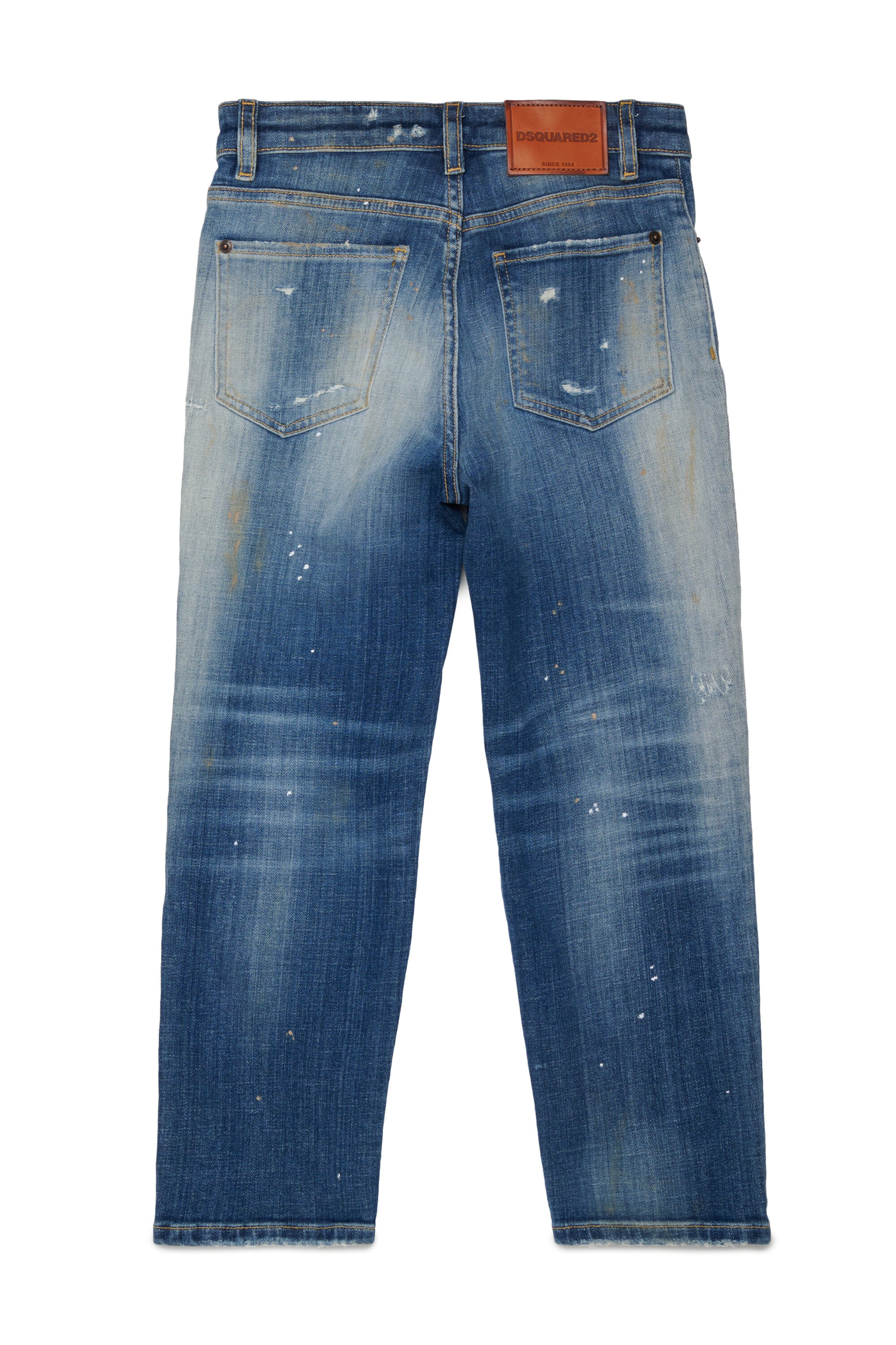 Straight-leg jeans in light blue wash - Boss 10
