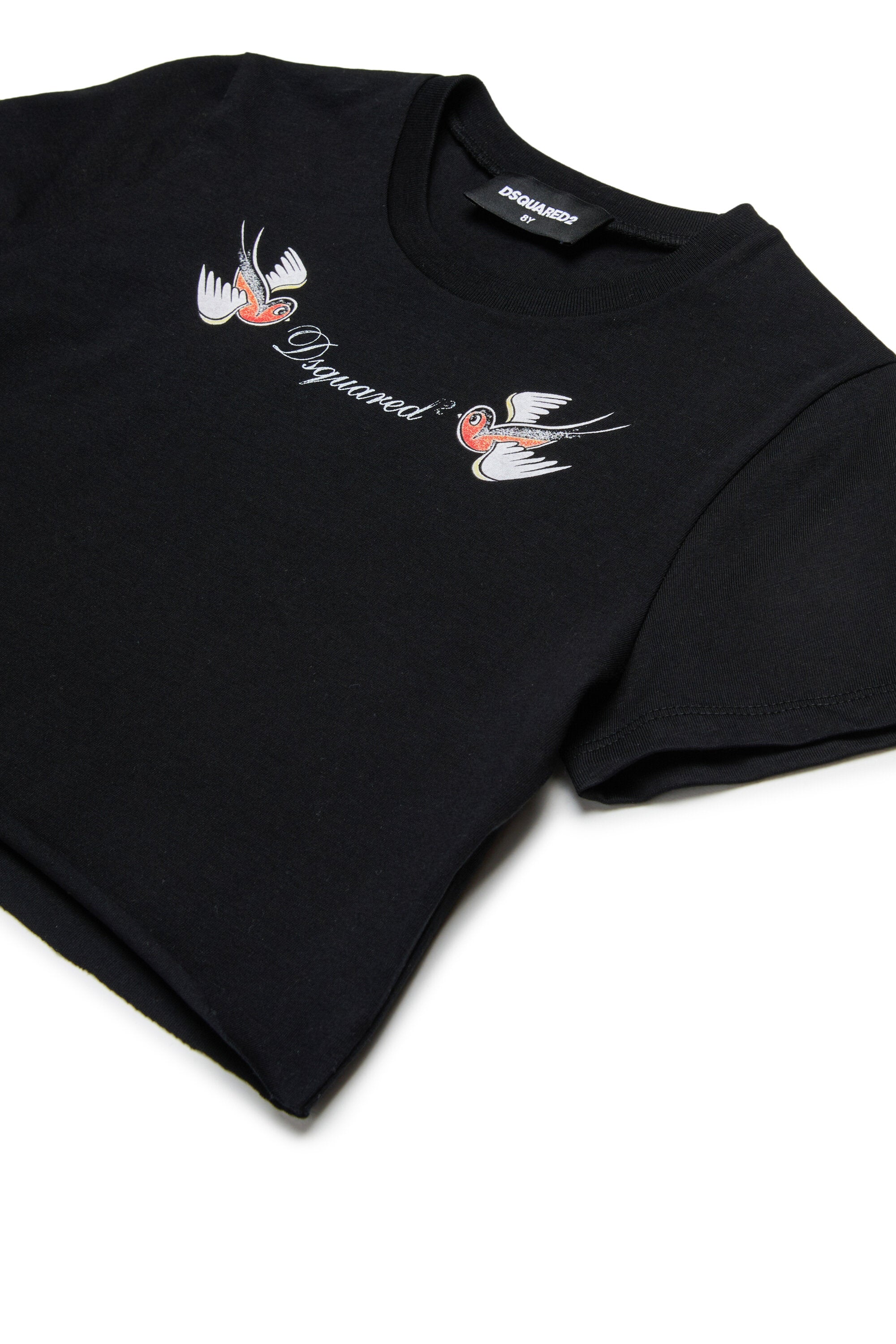 BirdsプリントのTシャツ