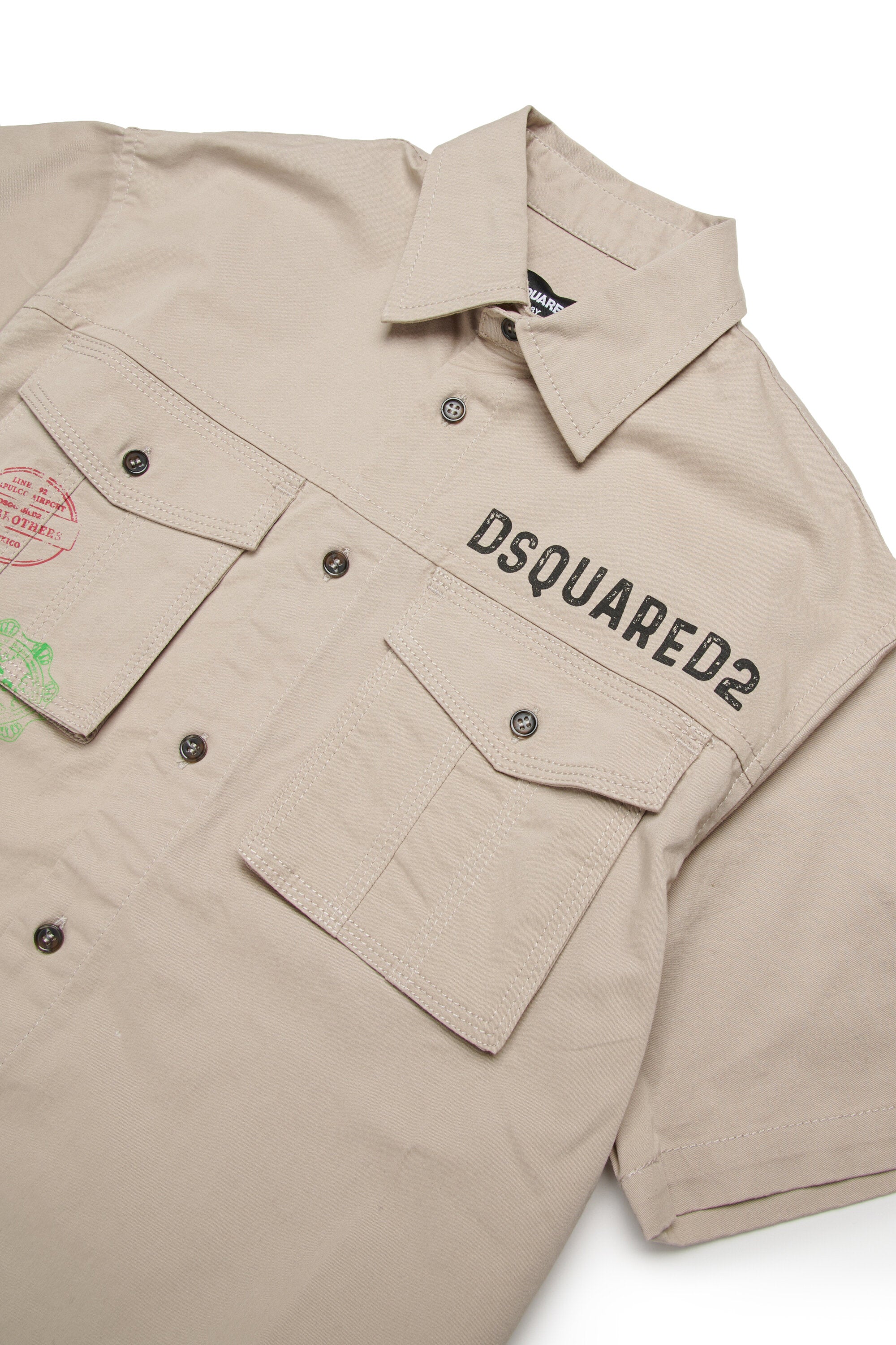 Passportート・グラフィックの半袖シャツ