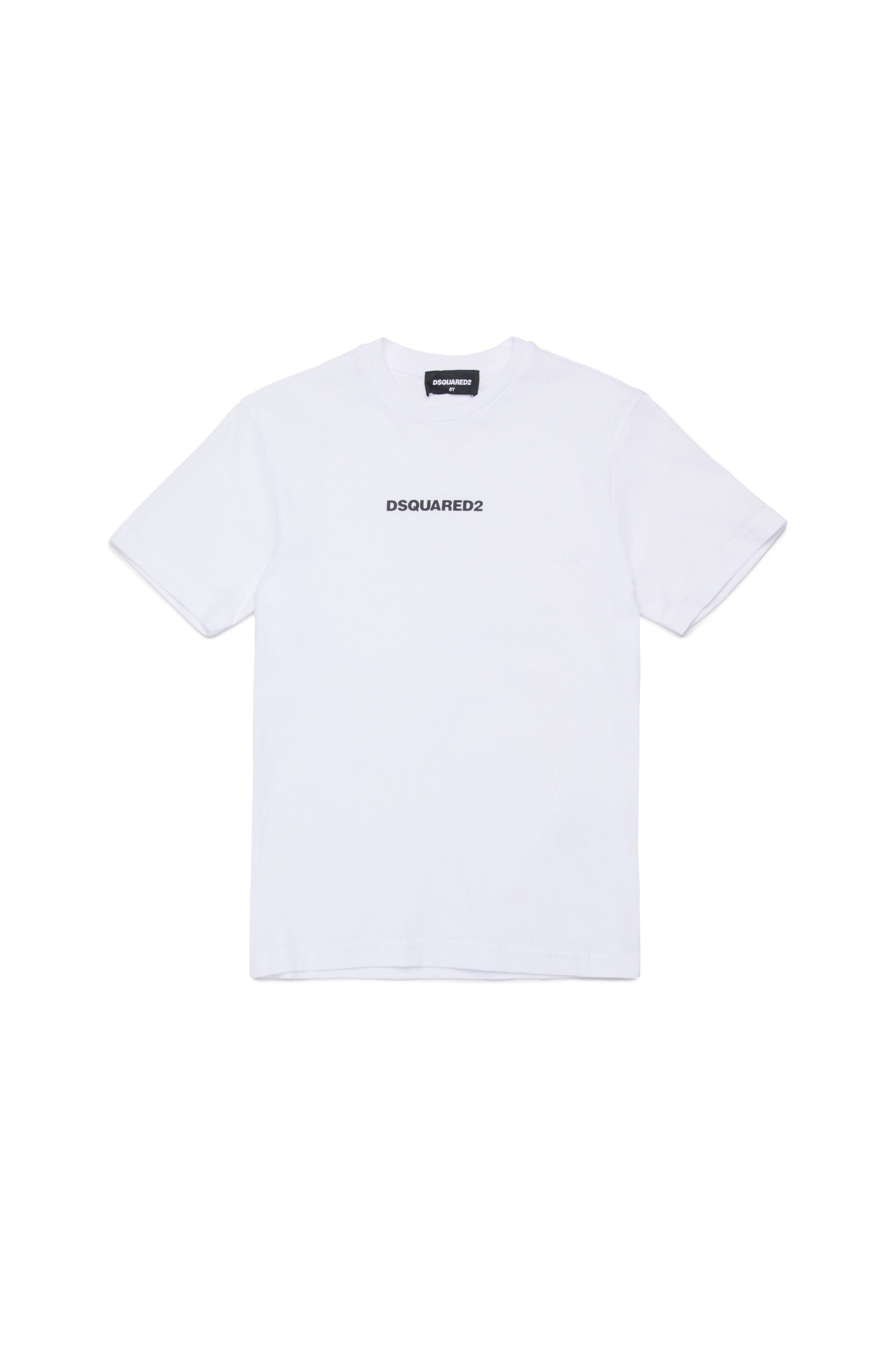 T-shirt with rubber effect logo