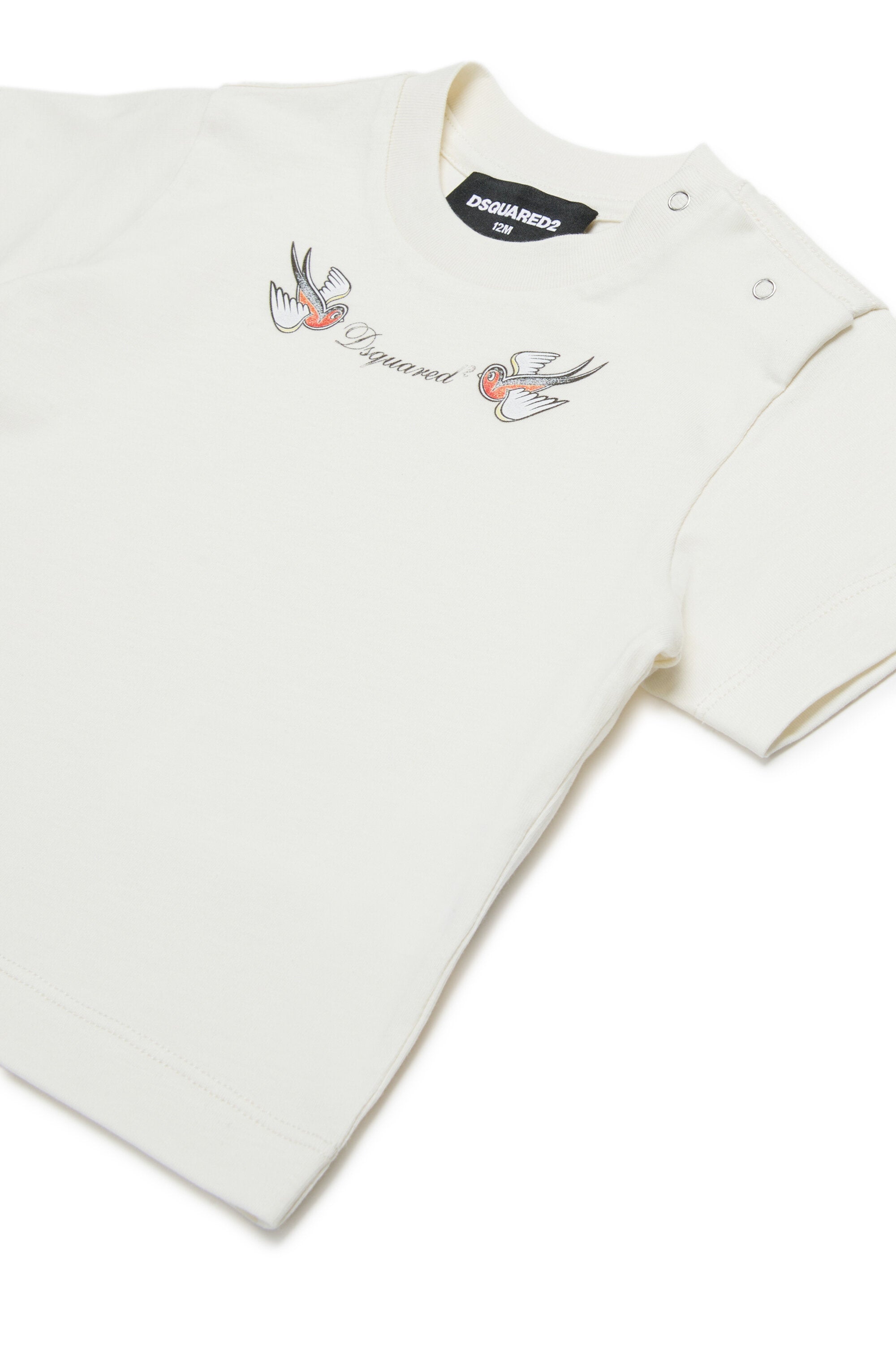 BirdsプリントのTシャツ