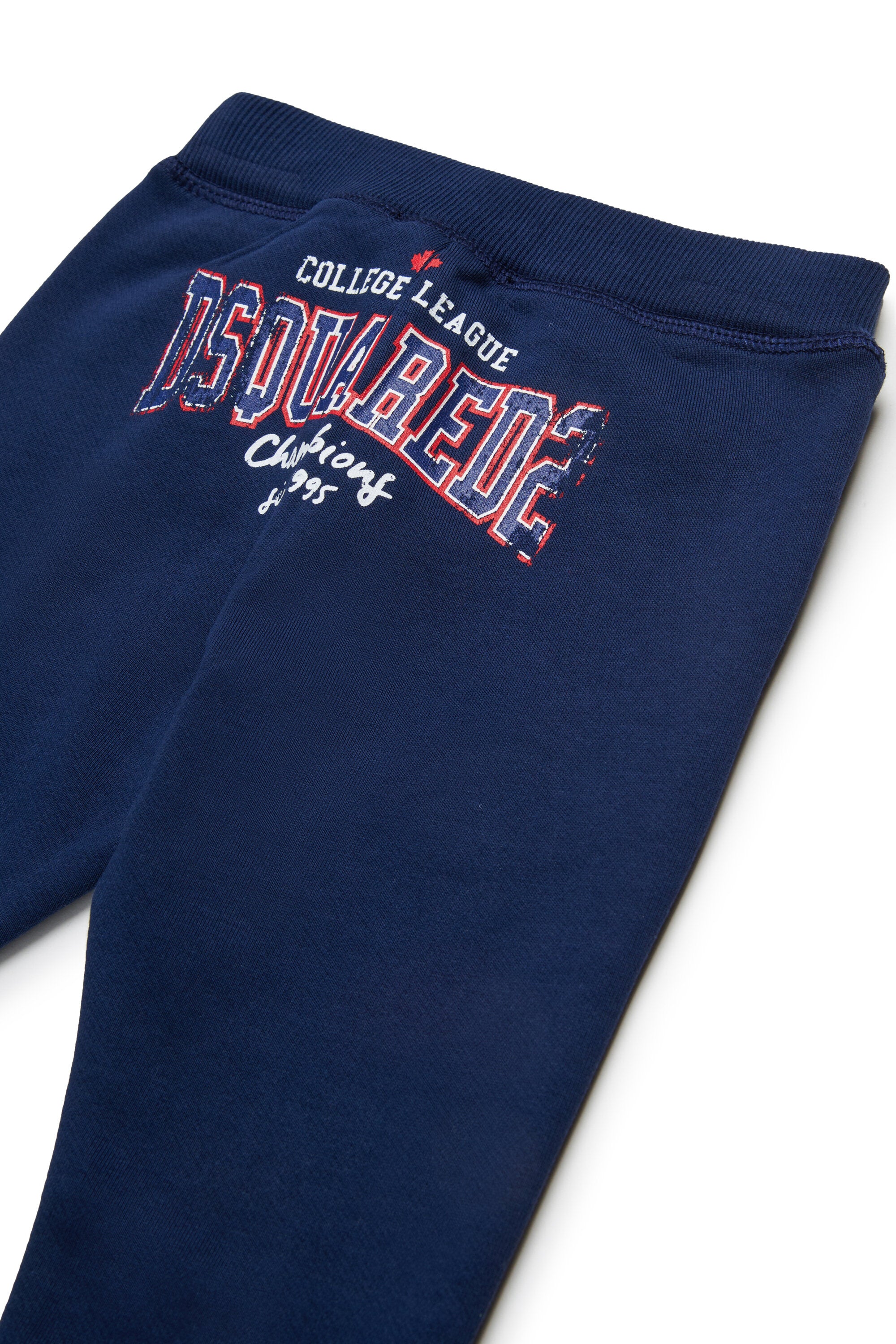 Fleece jogger pants with college print