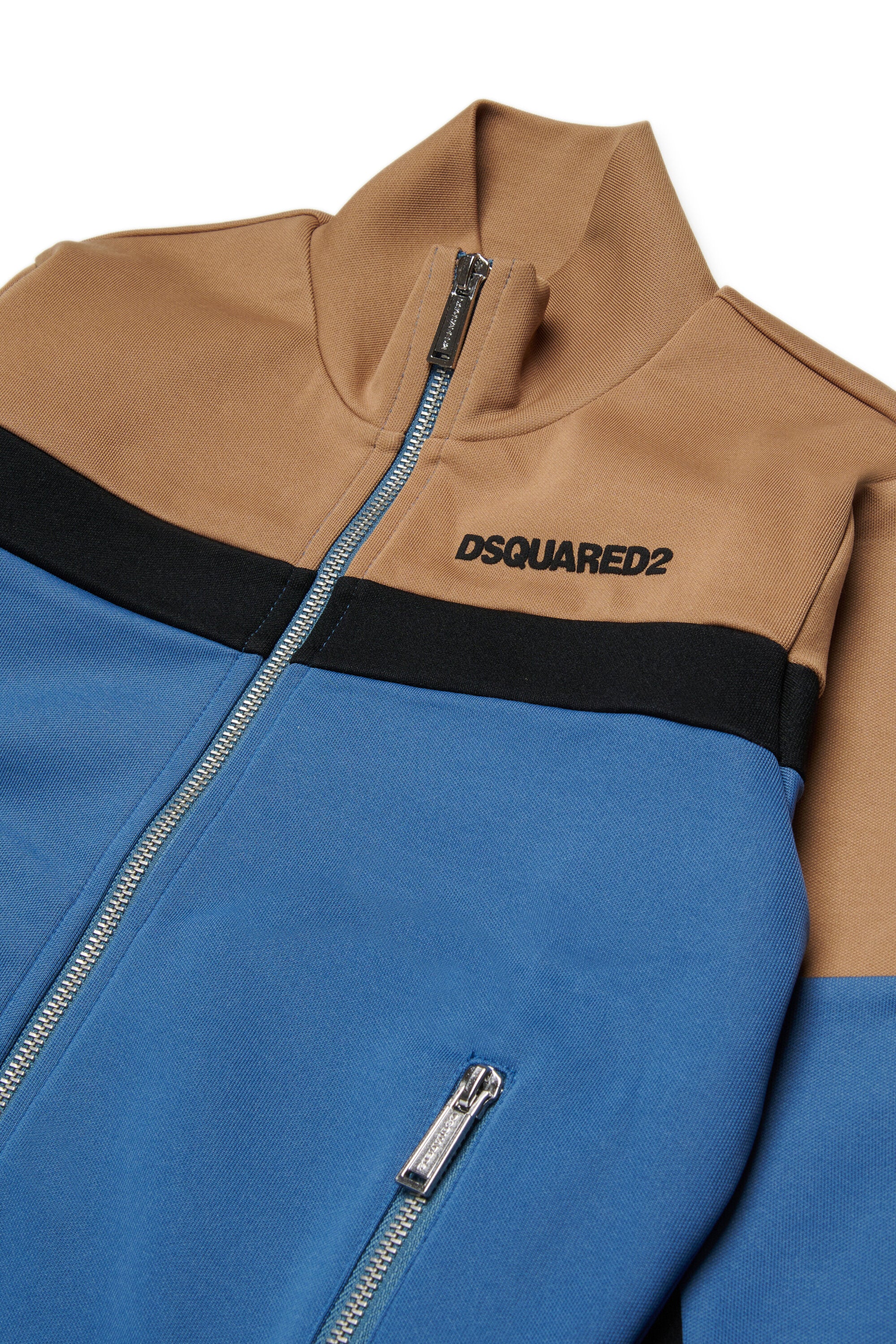 フルジッパー ネオプレン カラーブロック スウェットシャツ