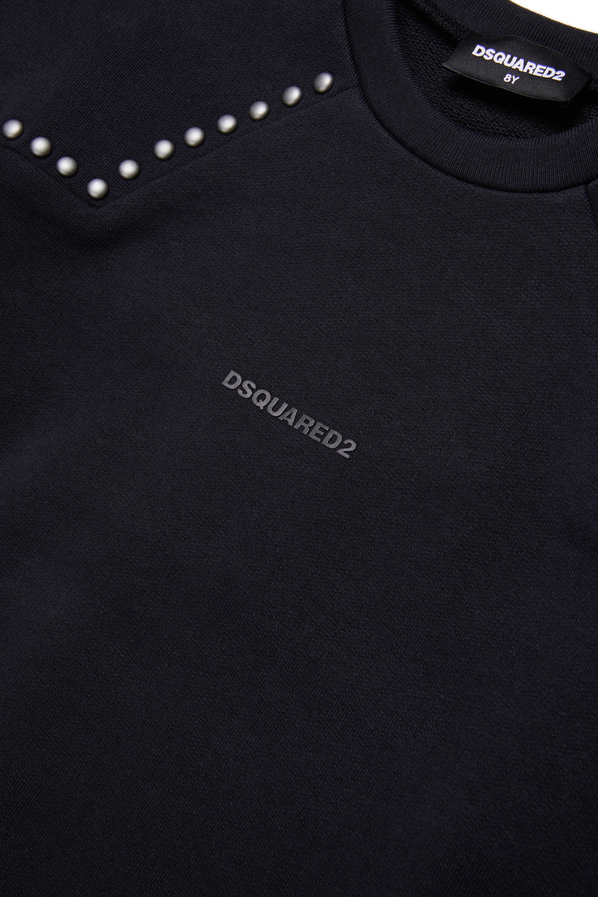 スタッズ付きクルーネックスウェットシャツ