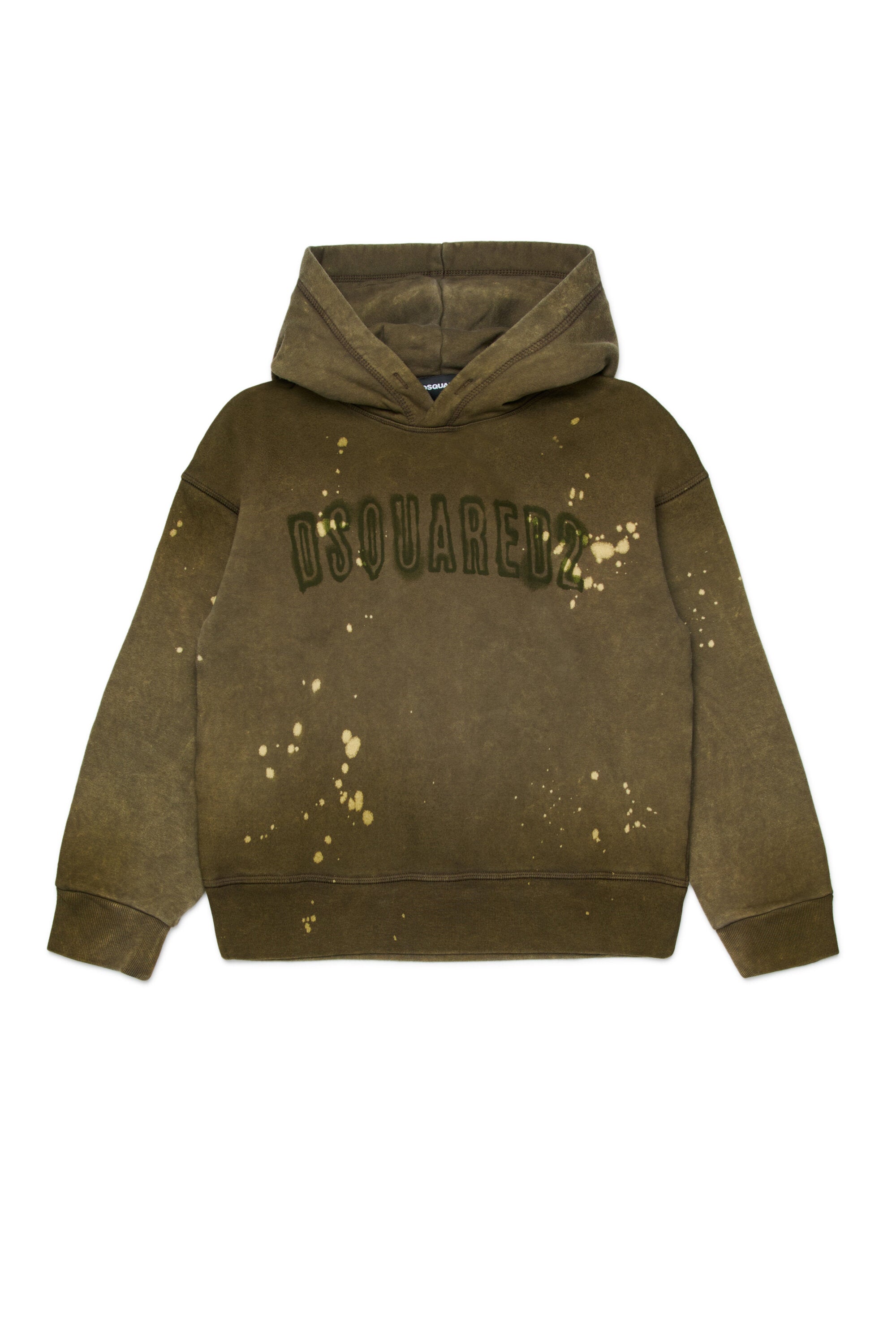 Vintage effect hooded sweatshirt