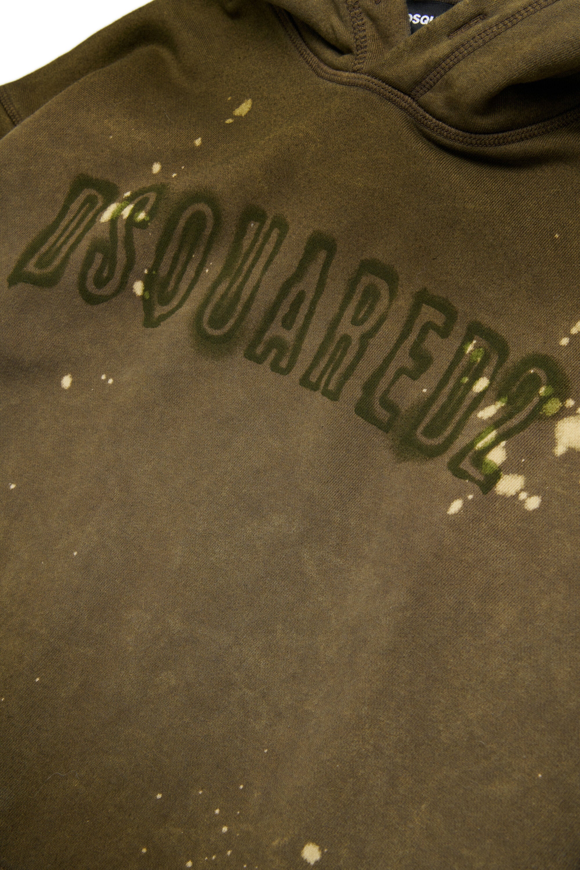 Vintage effect hooded sweatshirt