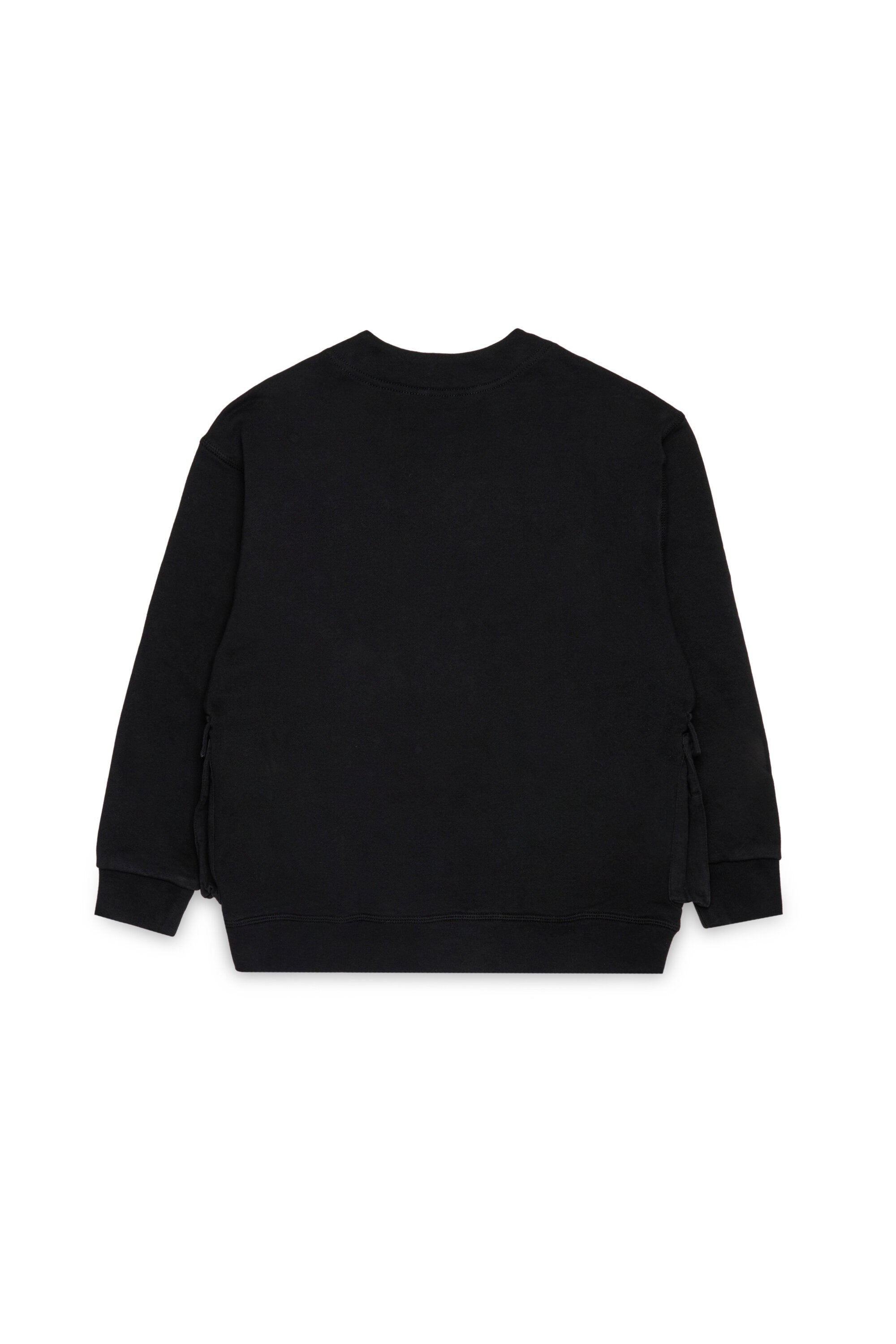 メープルリーフのロゴ入りカーディガン風スウェットシャツ