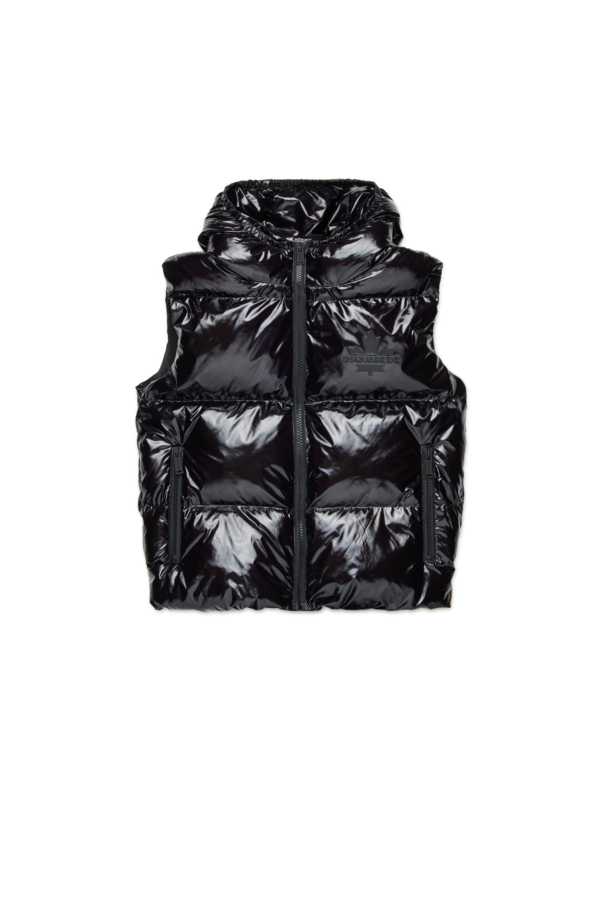 メープルリーフロゴ入り光沢パッド入りベスト