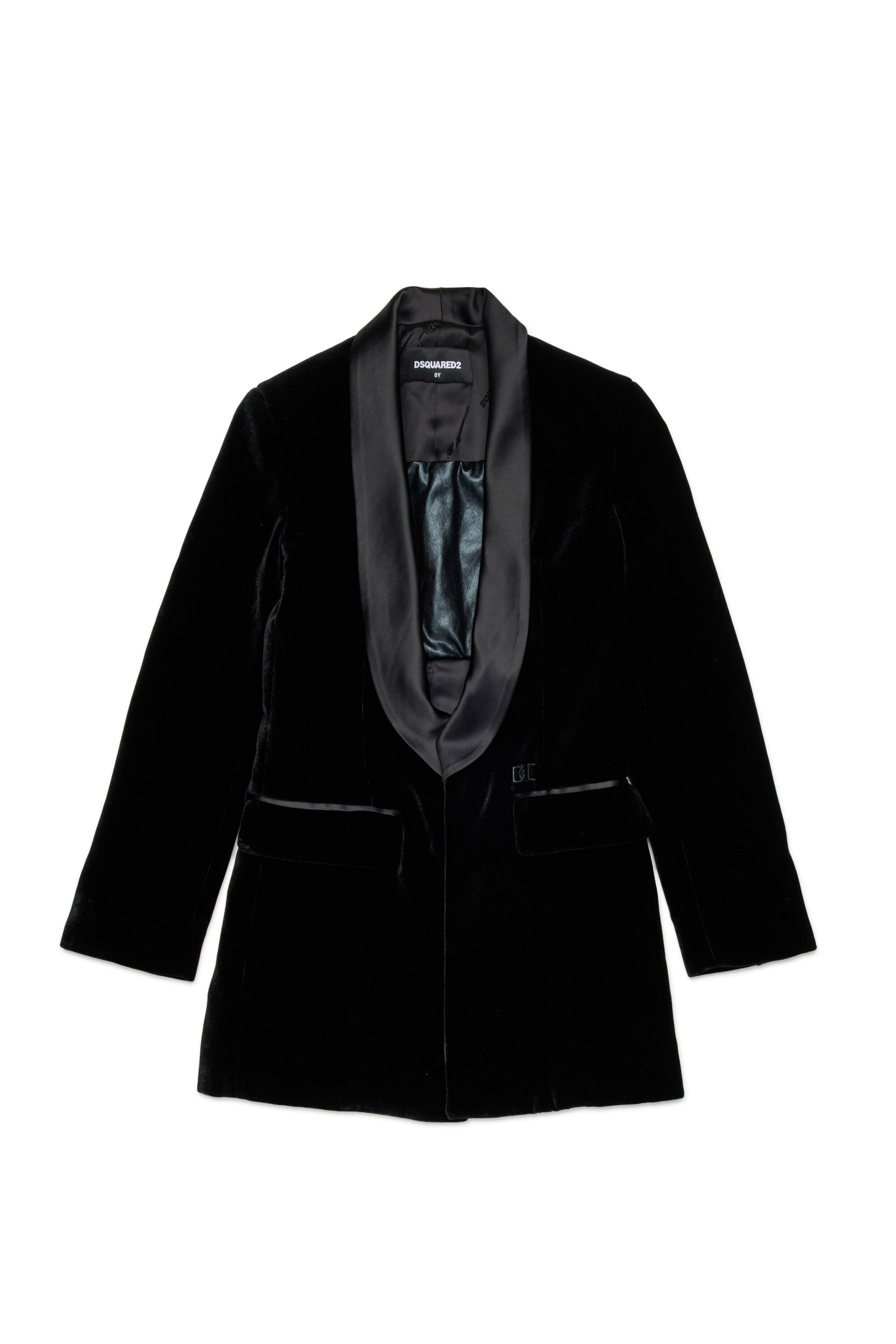 D2プレート付きベルベット・ドレス