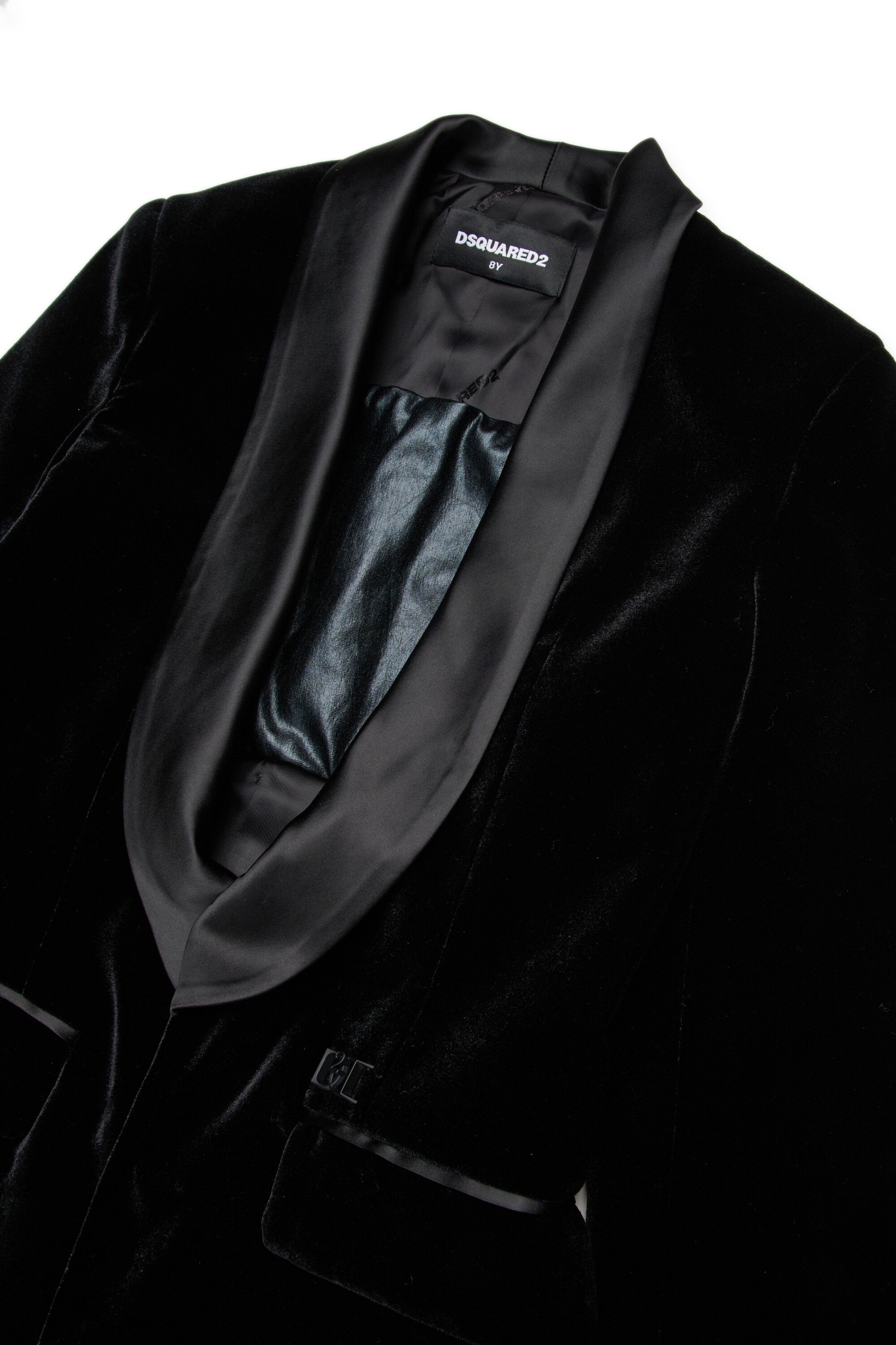 D2プレート付きベルベット・ドレス