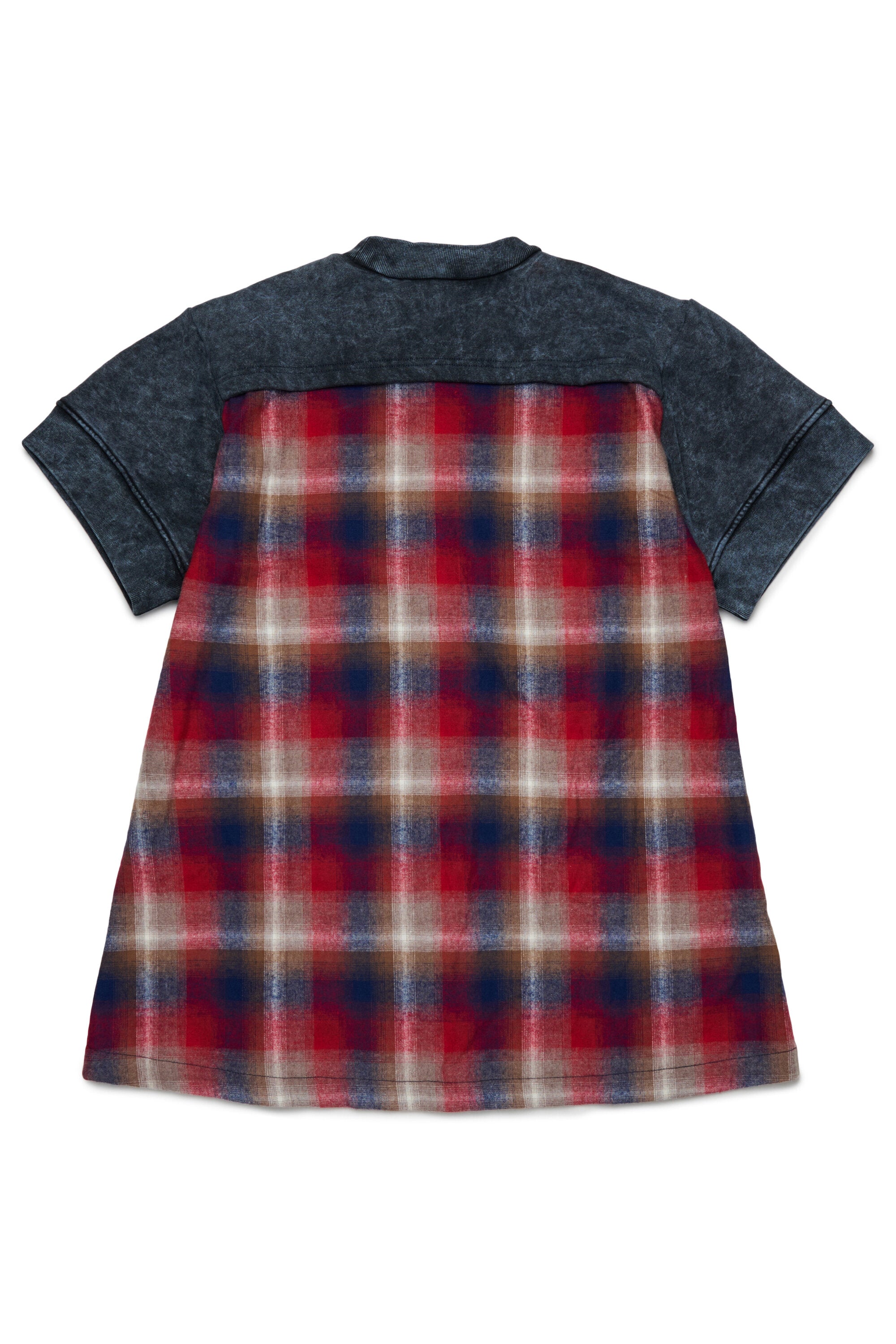 Marbled effect maxi-sweater dress