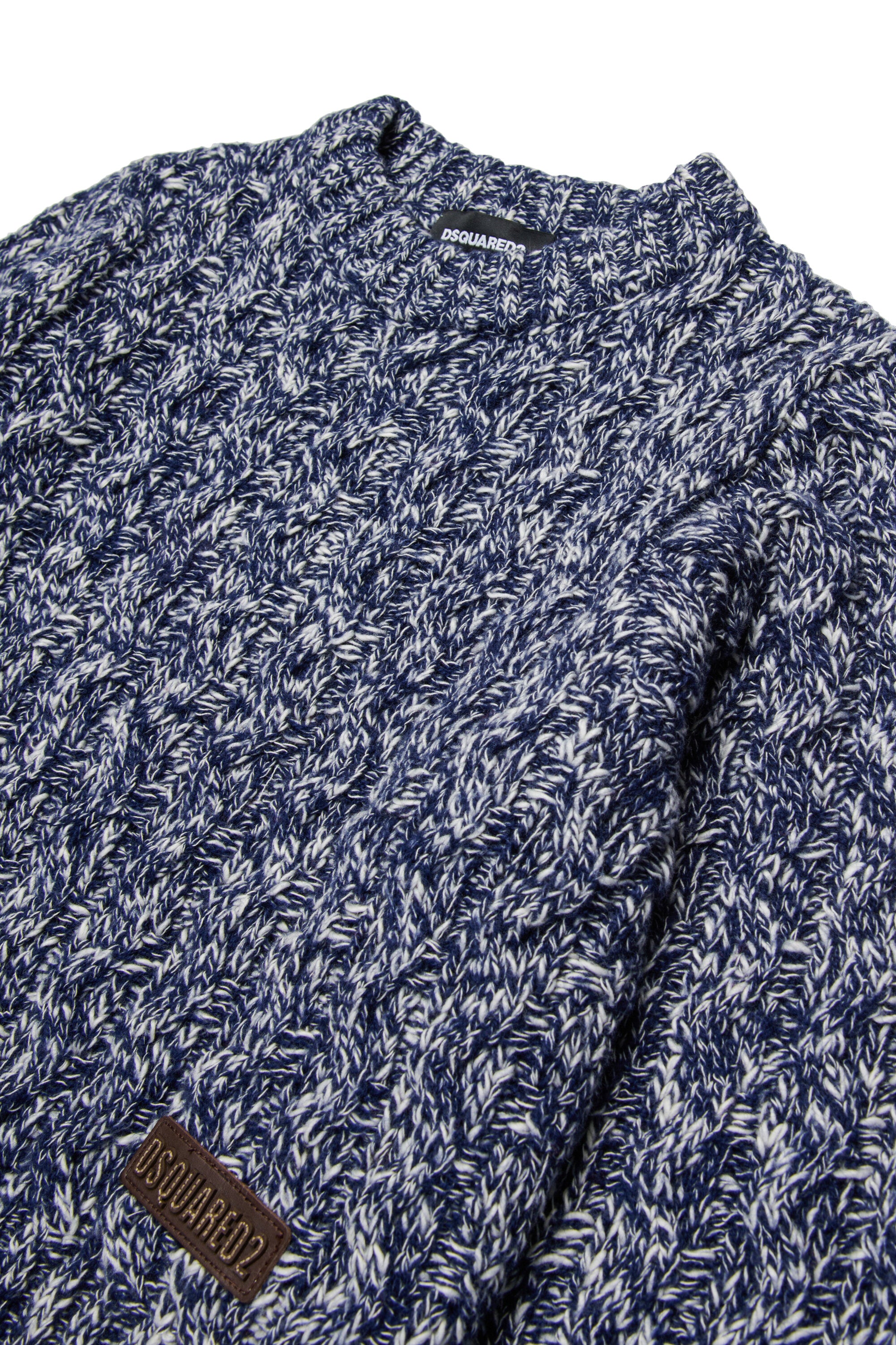 プレーテッド・ウール混プルオーバー