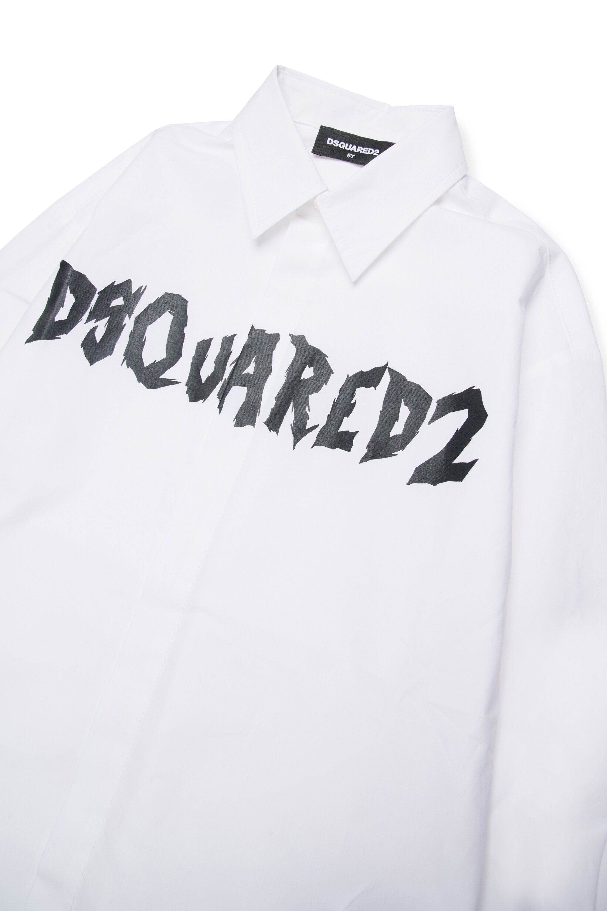 シャイニーロゴ入りポプリンシャツ