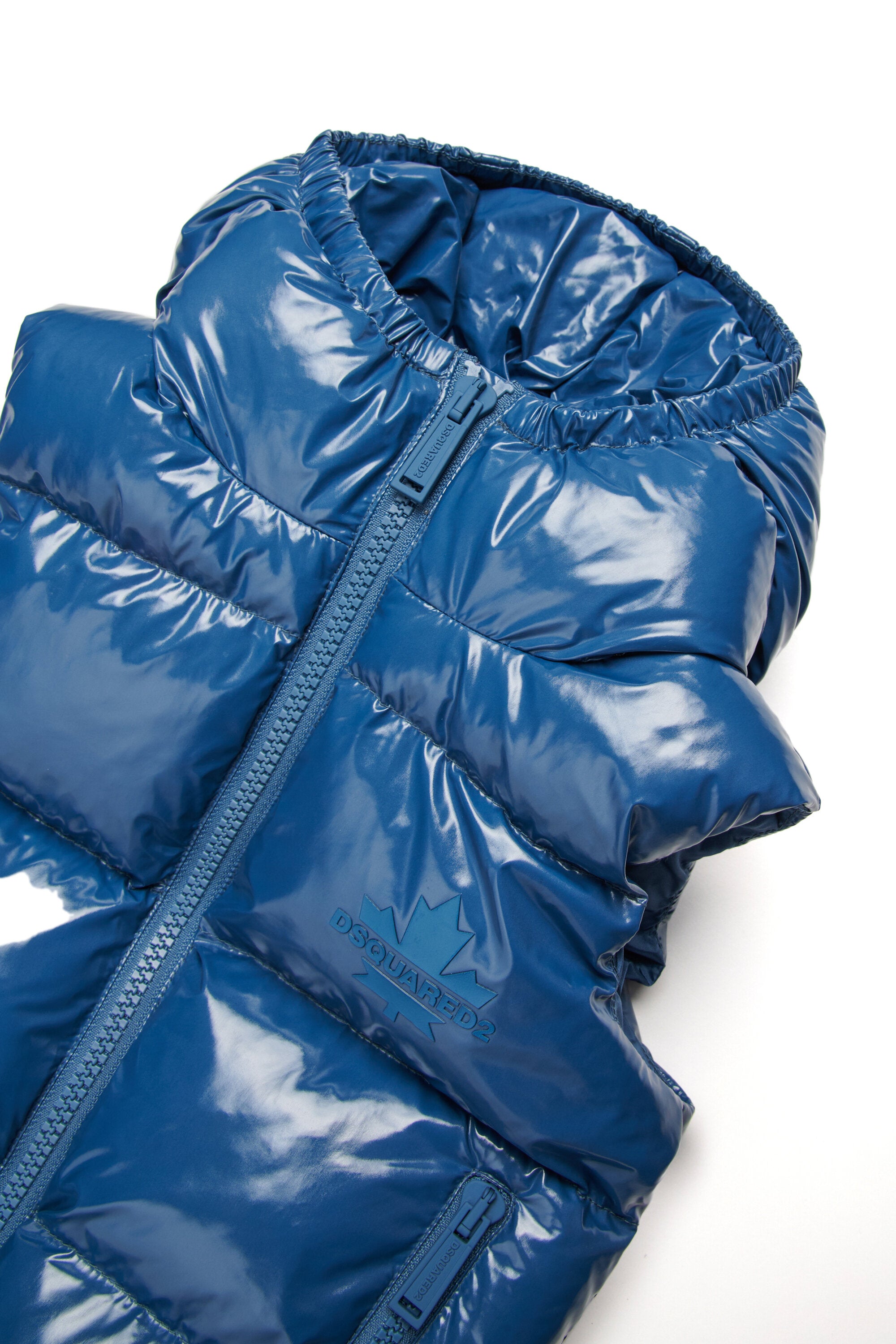 Glossy padded vest with logo Maple Leaf