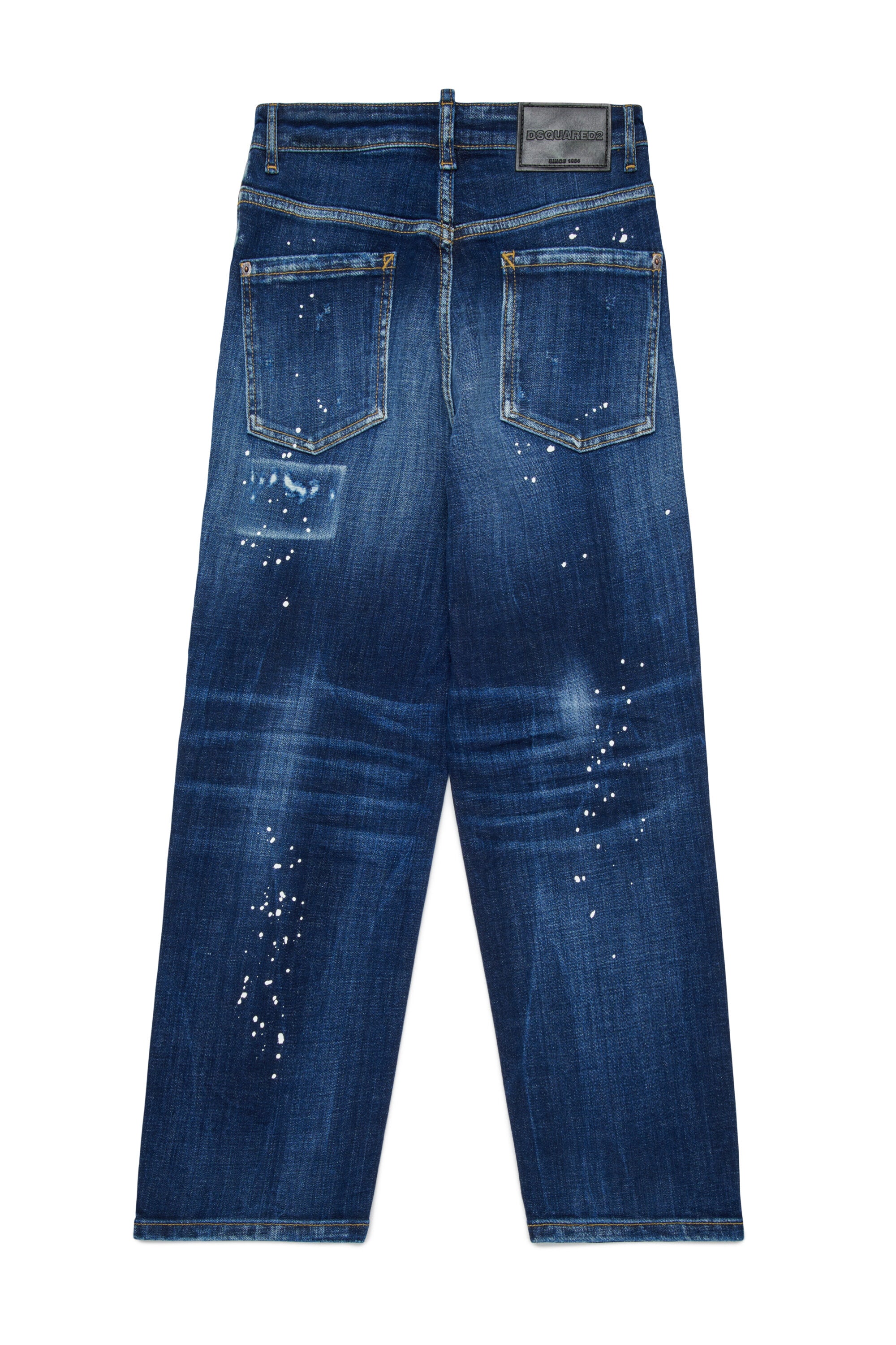 Regular dark blue jeans with spots - Moose Lost