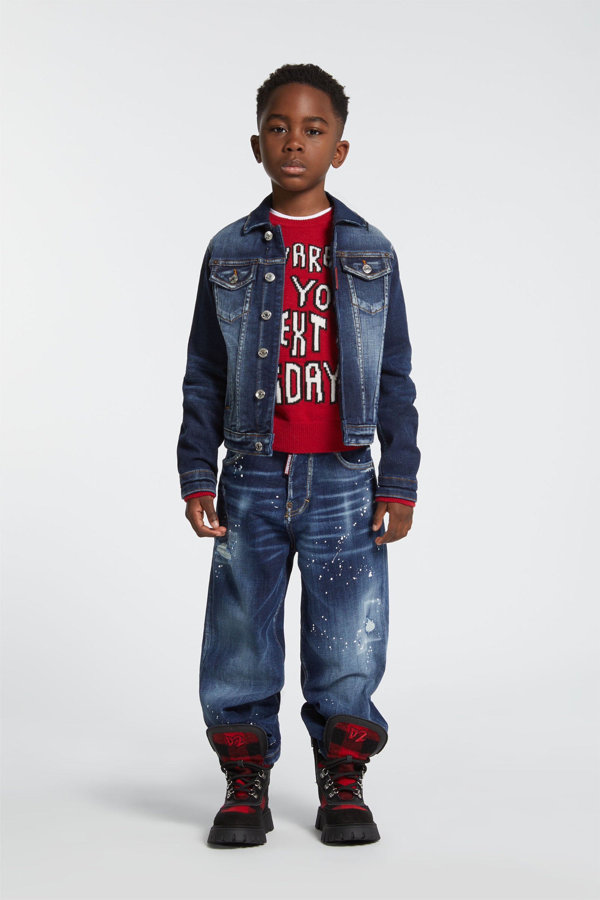 Regular dark blue jeans with spots - Moose Lost