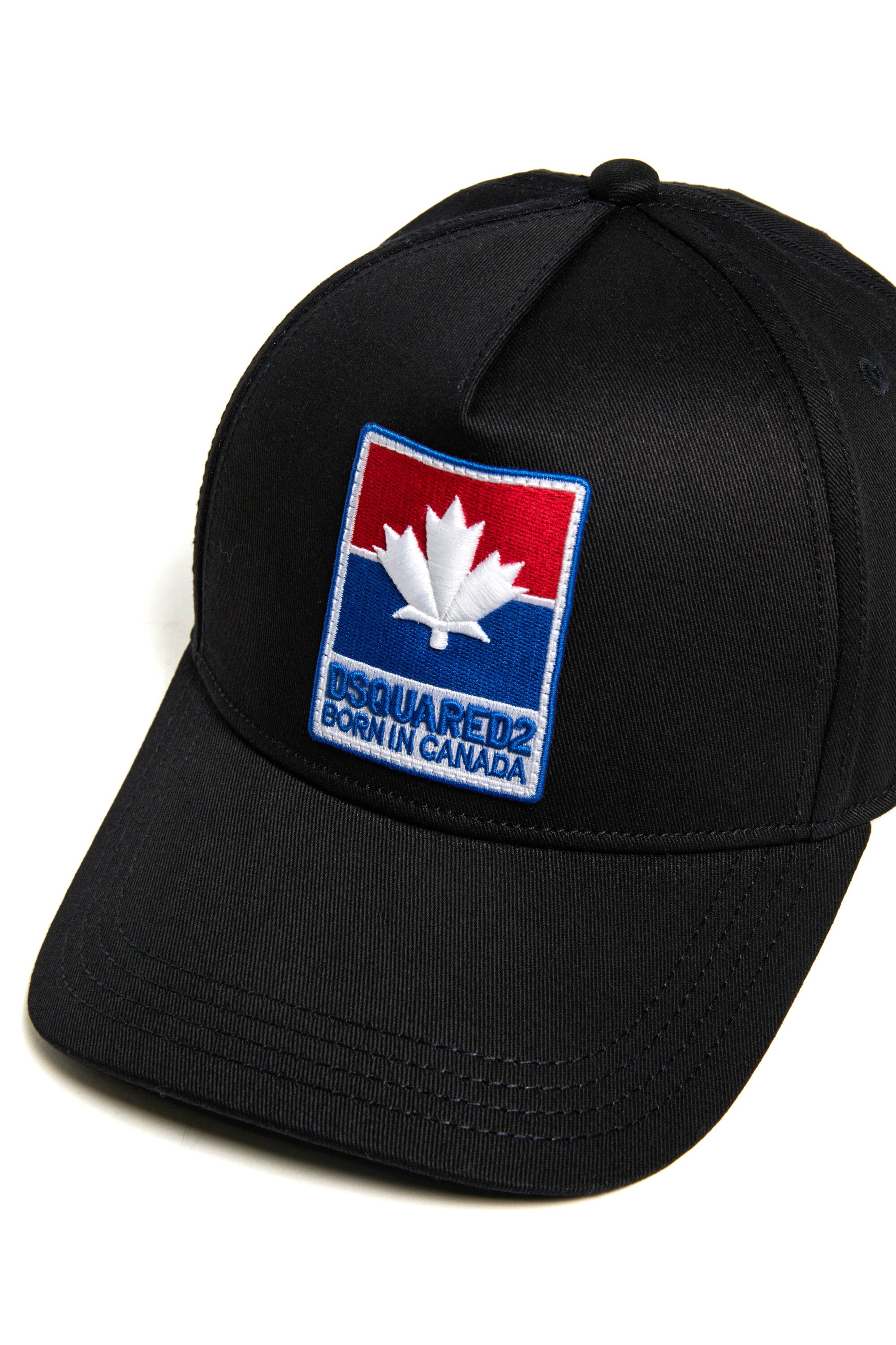 ギャバジン・ベースボール・キャップ、ロゴ・パッチ付き