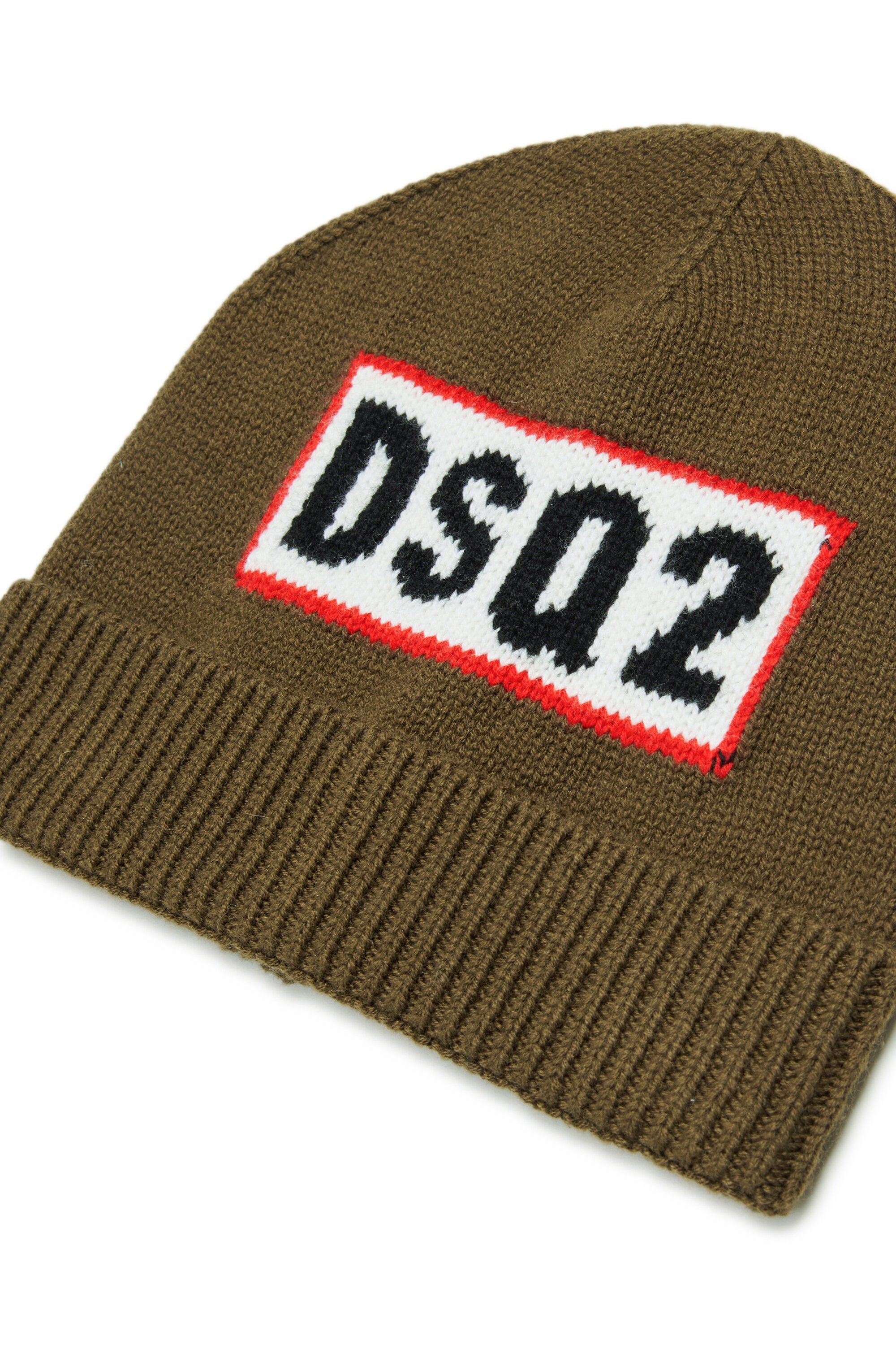 DSQ2ロゴ入りウール混ビーニー