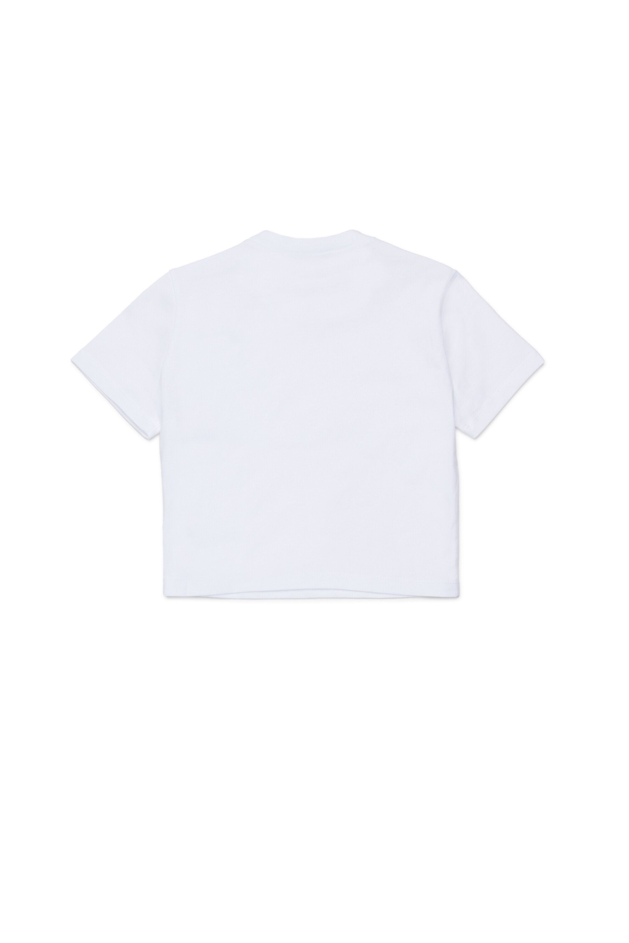 Cropped jersey T-shirt with breast pocket