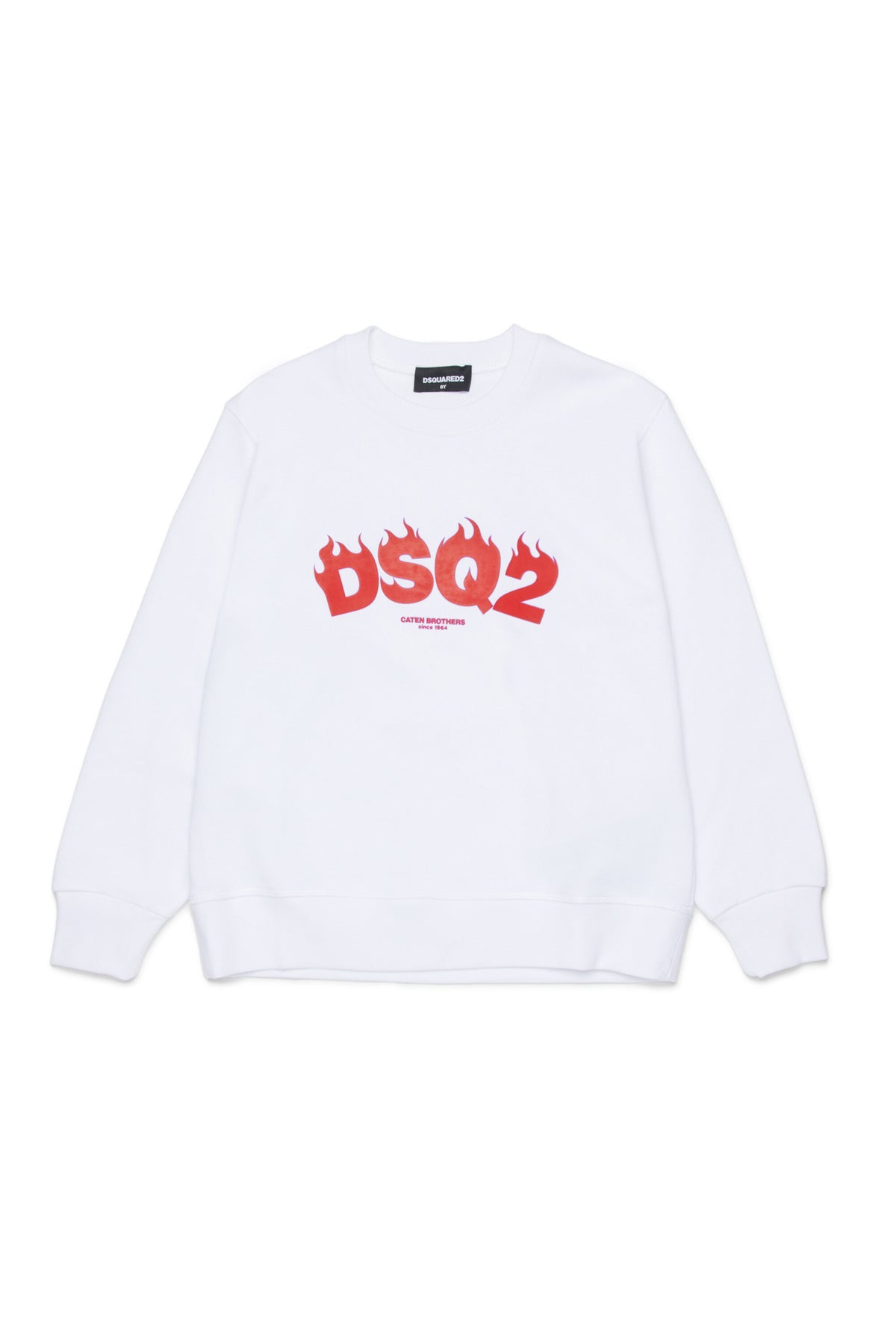 DSQ2ロゴ入りクルーネックスウェット