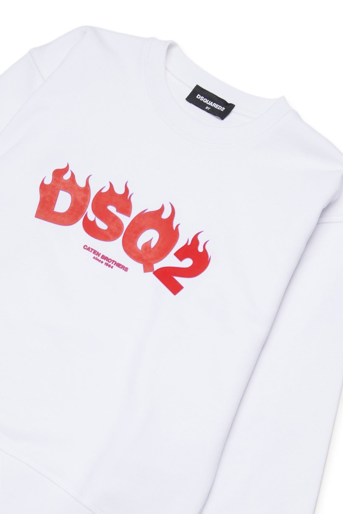 DSQ2ロゴ入りクルーネックスウェット