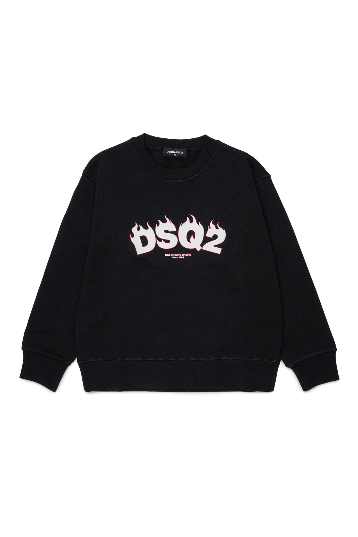 DSQ2ロゴ入りクルーネックスウェット