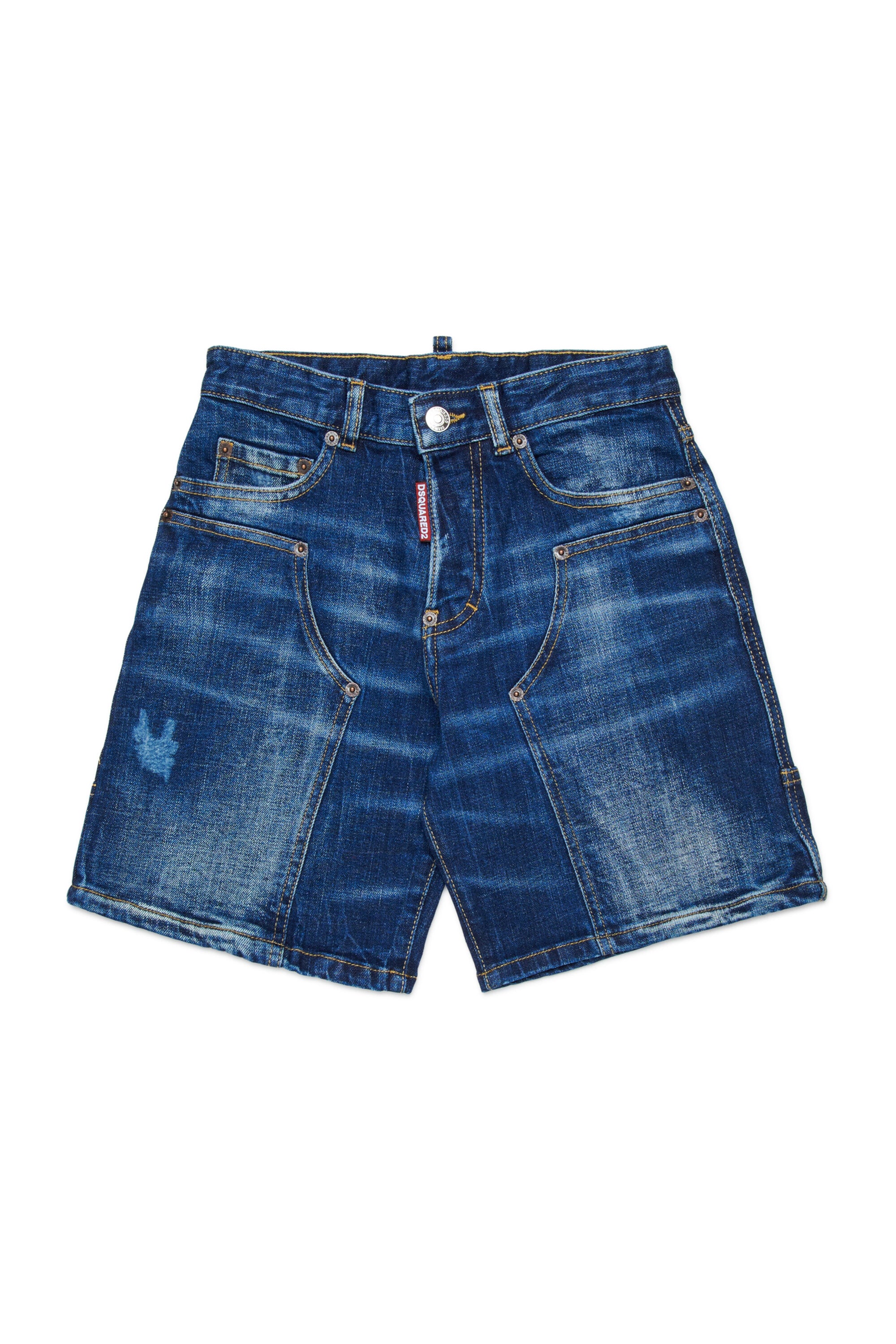 Dark blue denim shorts