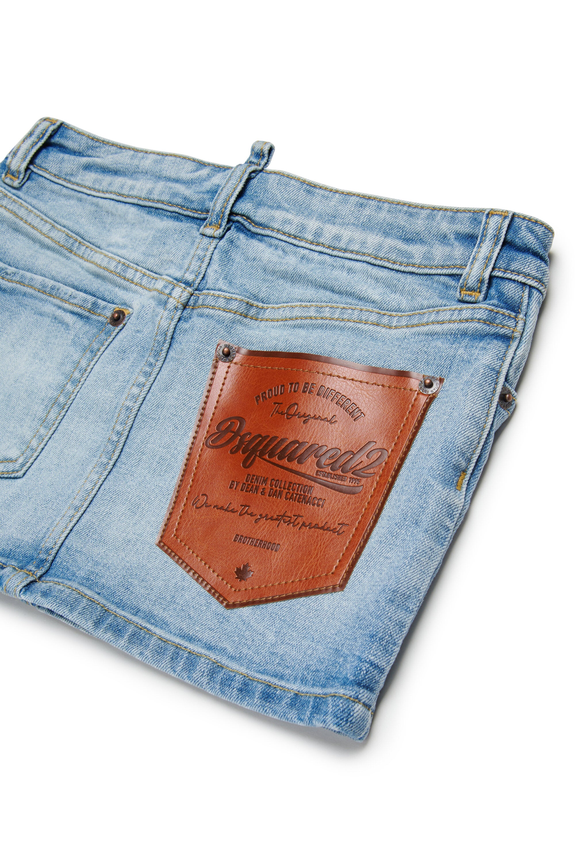 ロゴ入りデニムミニスカート