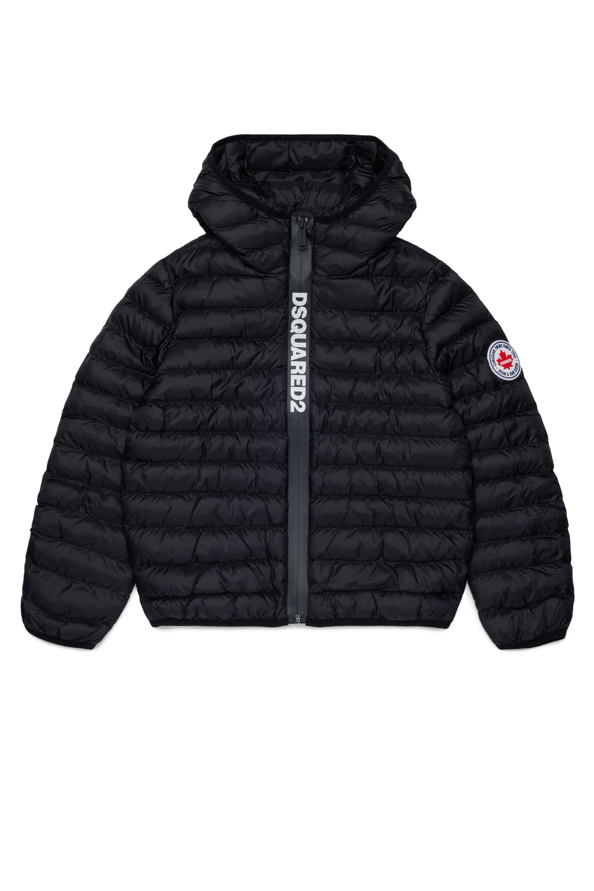 Padded jacket with printed logo