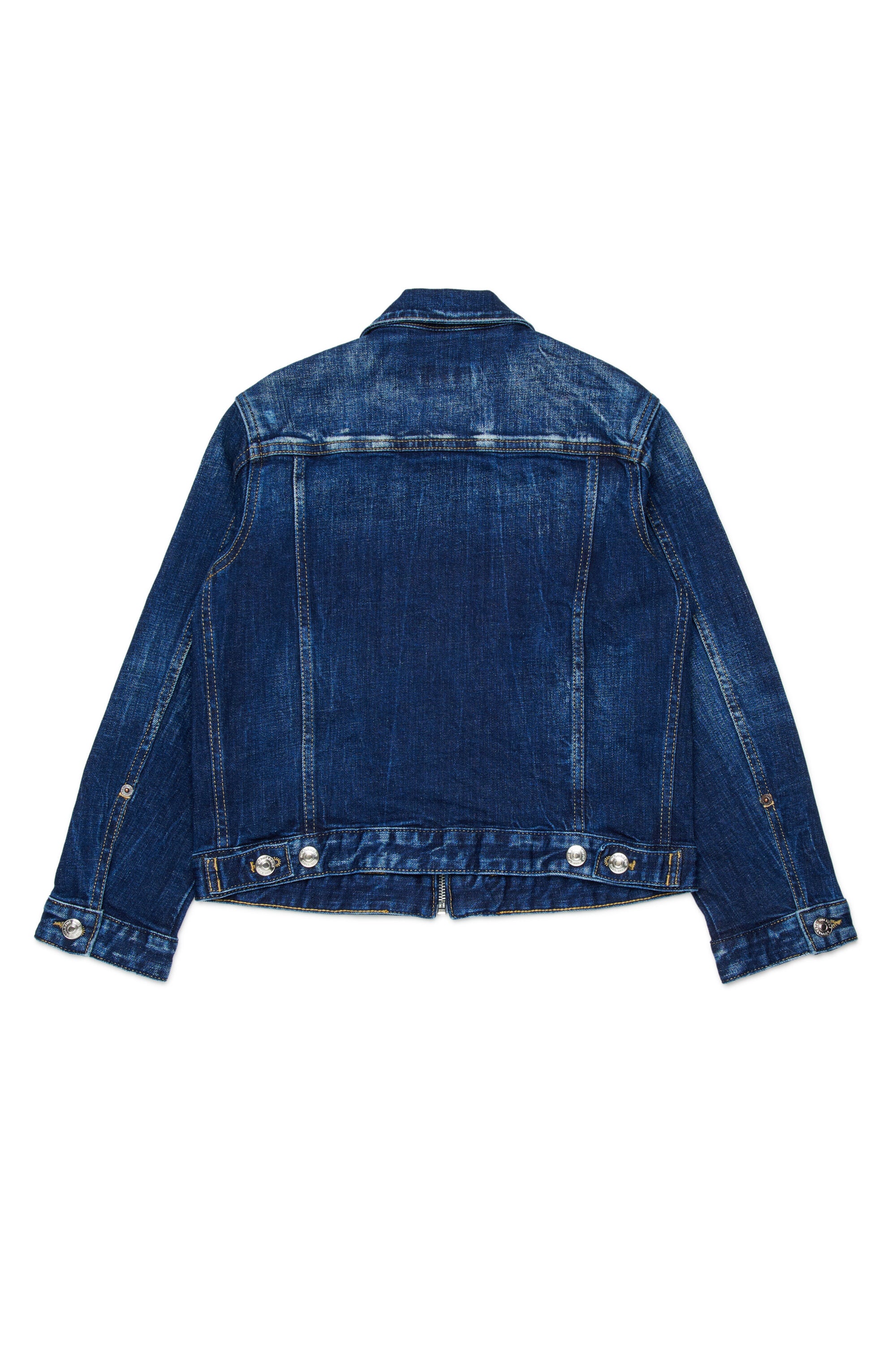 Denim jacket with printed logo
