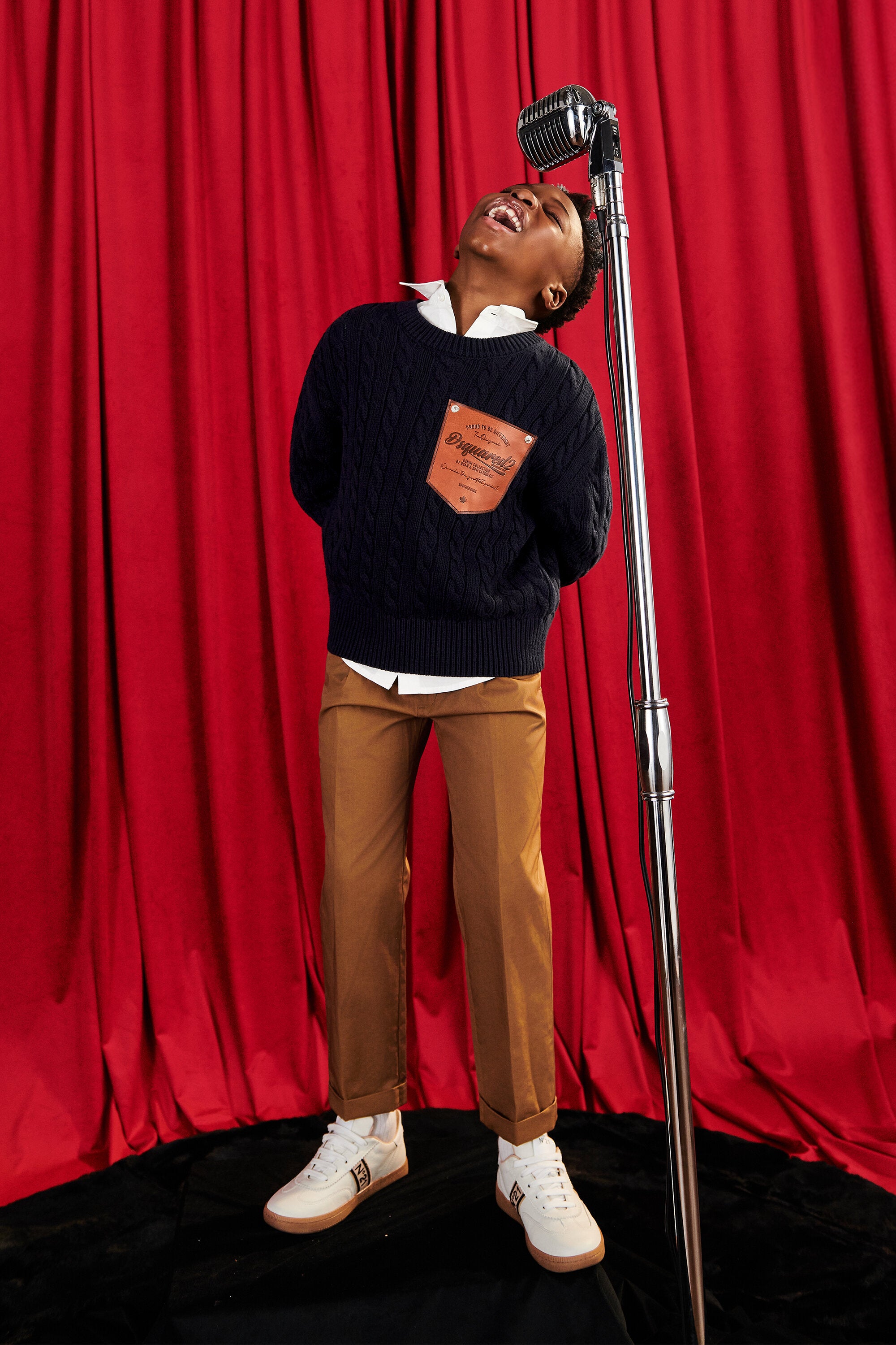 Solid color chino pants