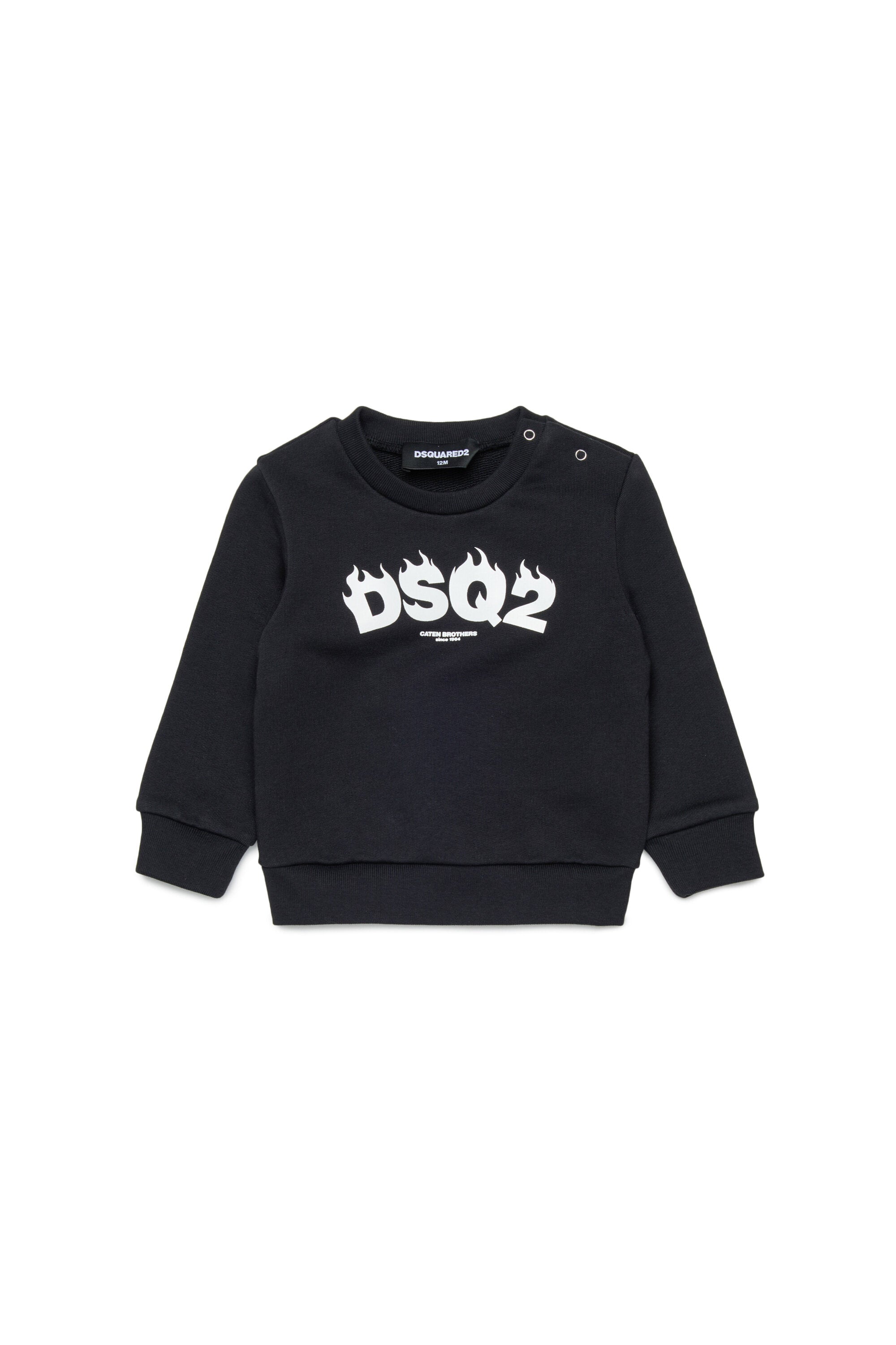 DSQ2ロゴ入りクルーネックスウェット