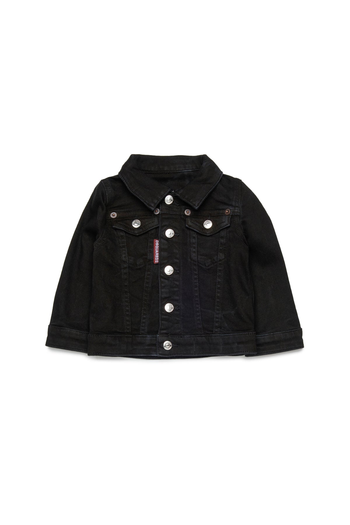 Denim jacket with printed logo
