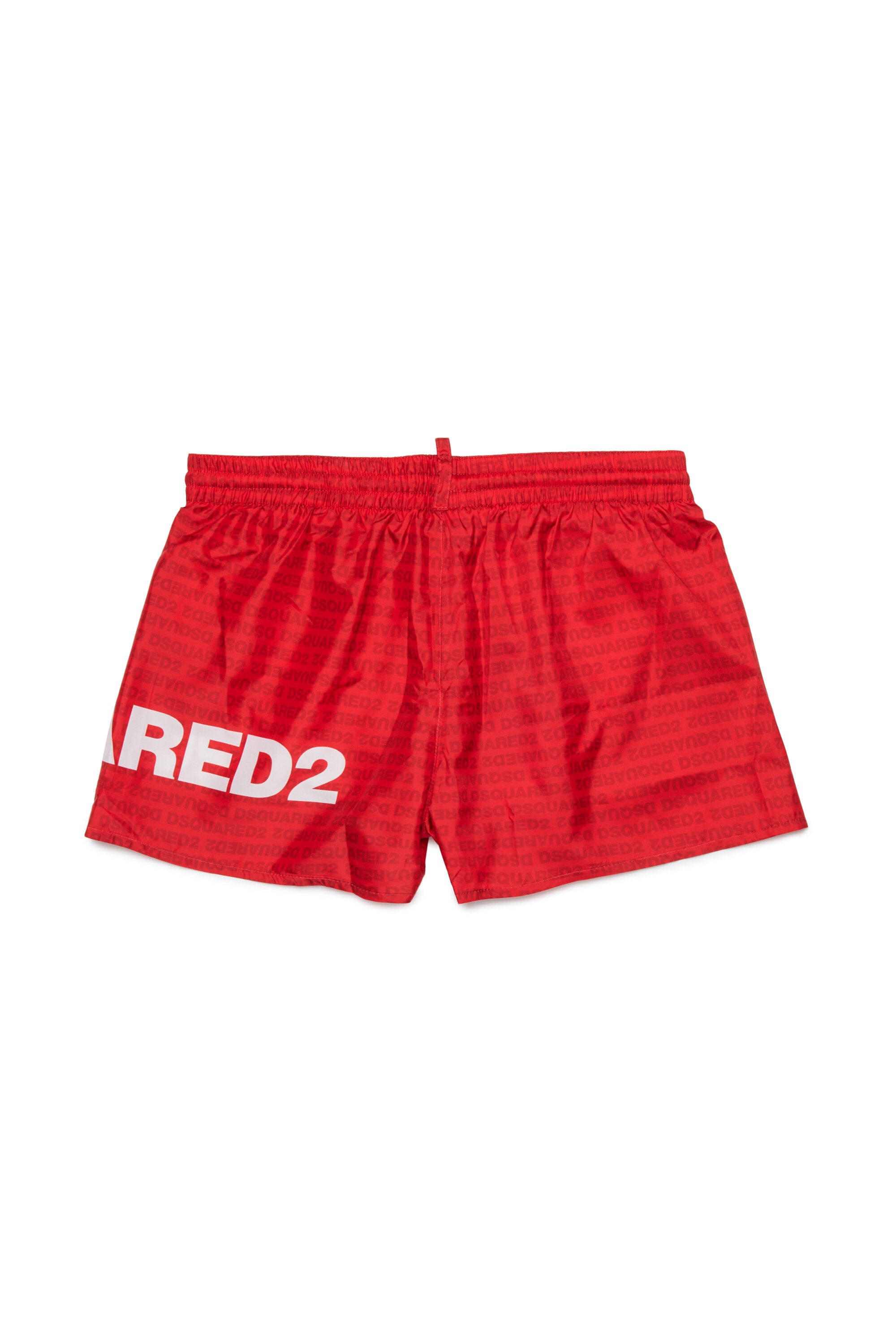 Boxer swim trunks with logo