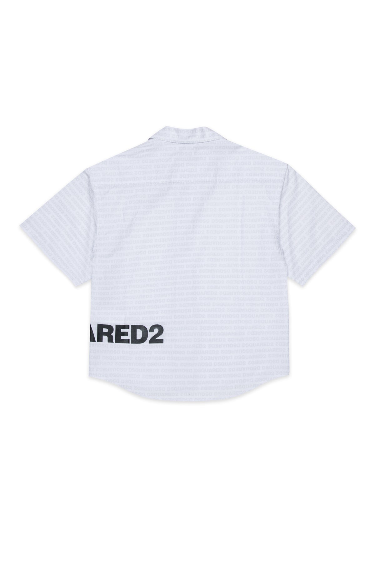 Short-sleeved shirt with logo and allover
