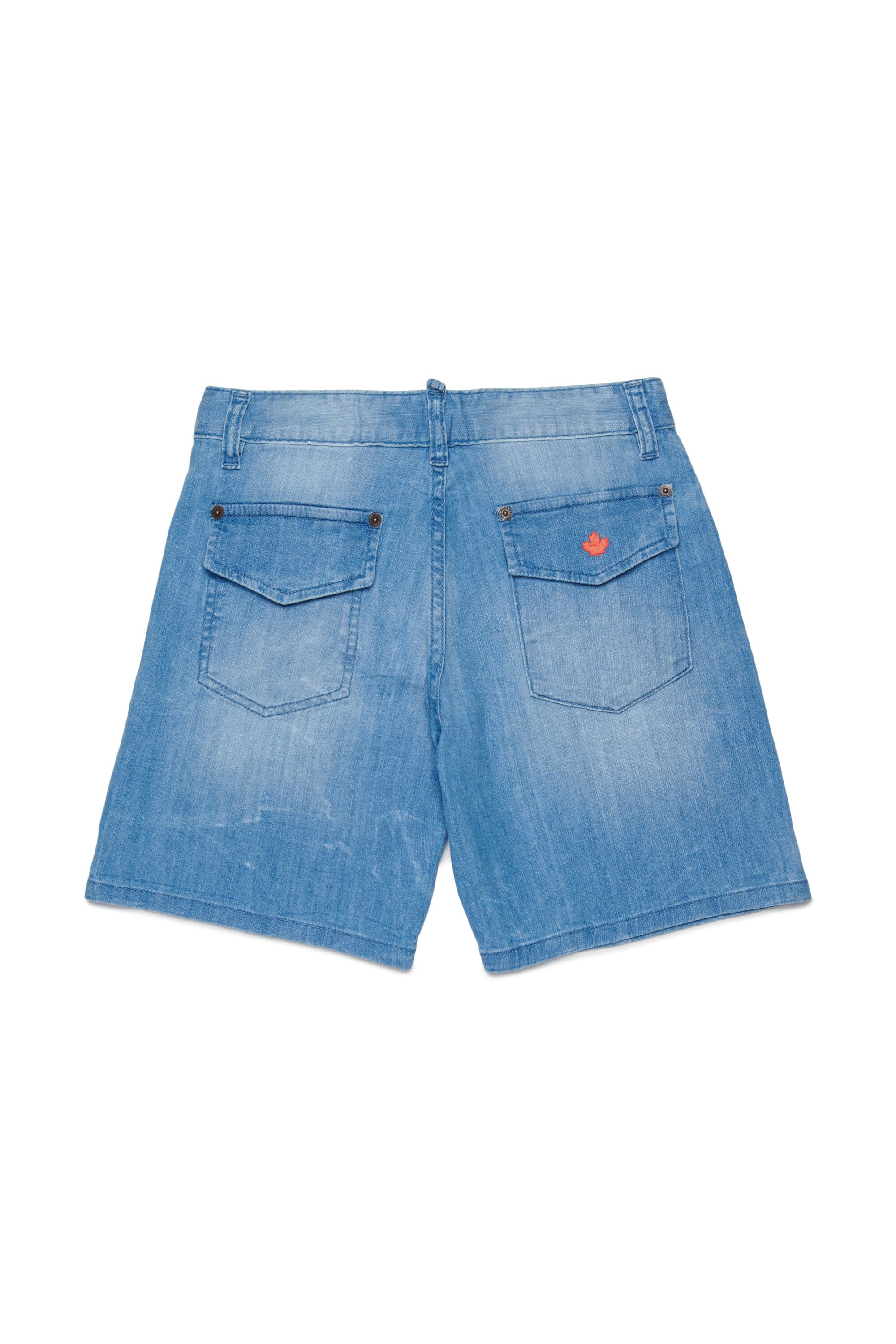 Light wash denim shorts