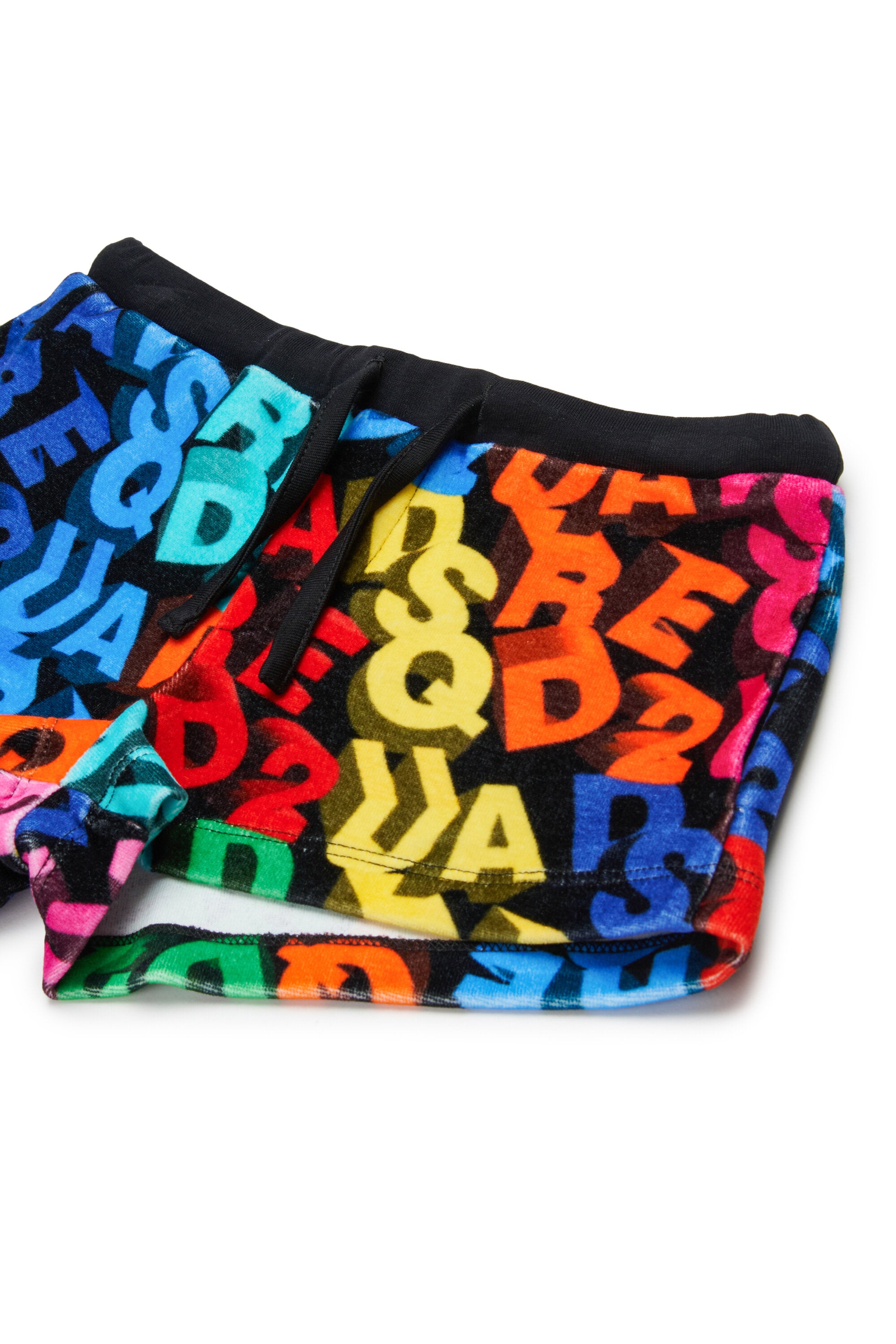 Knit shorts with allover logo