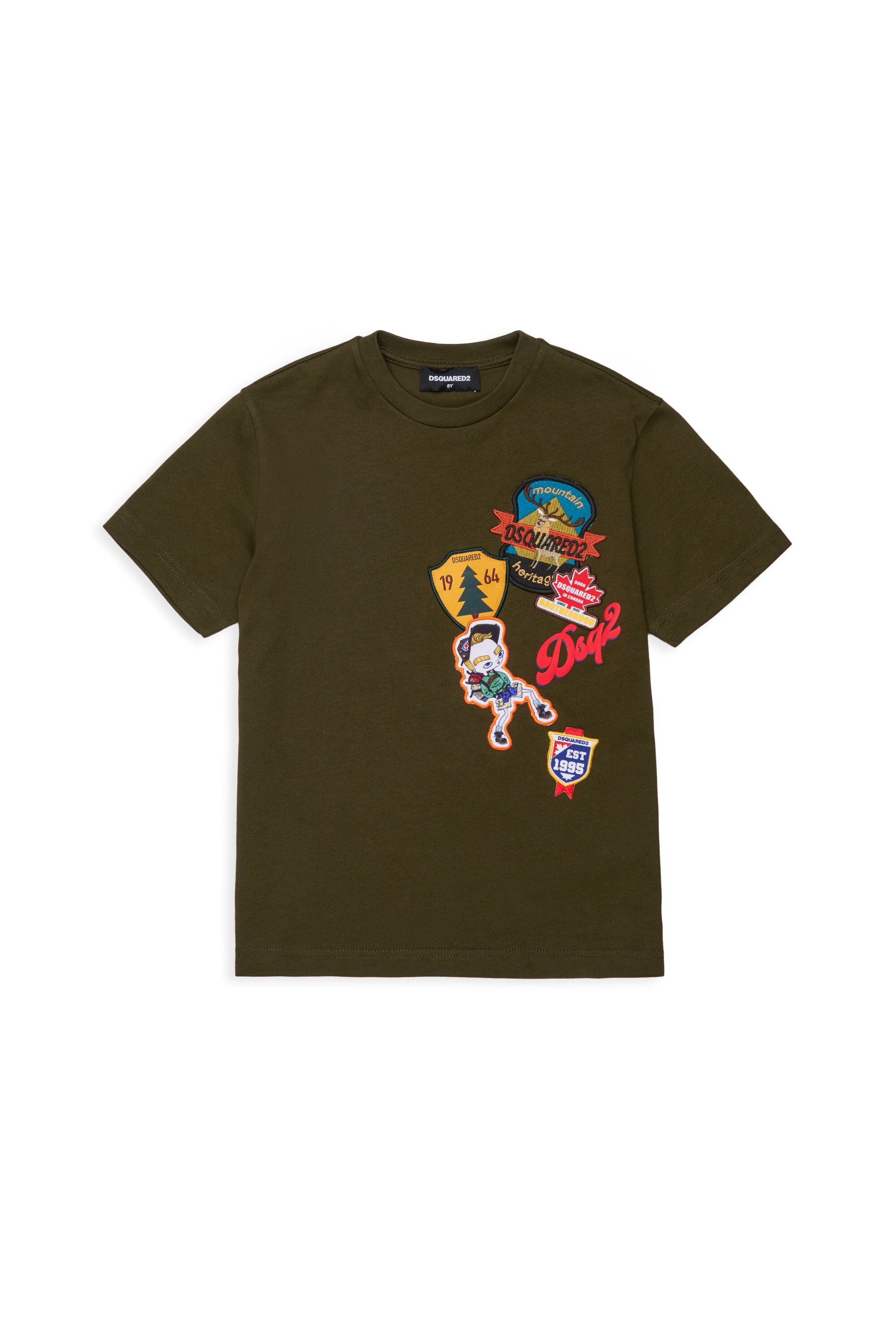 ロゴとパッチ付きTシャツ