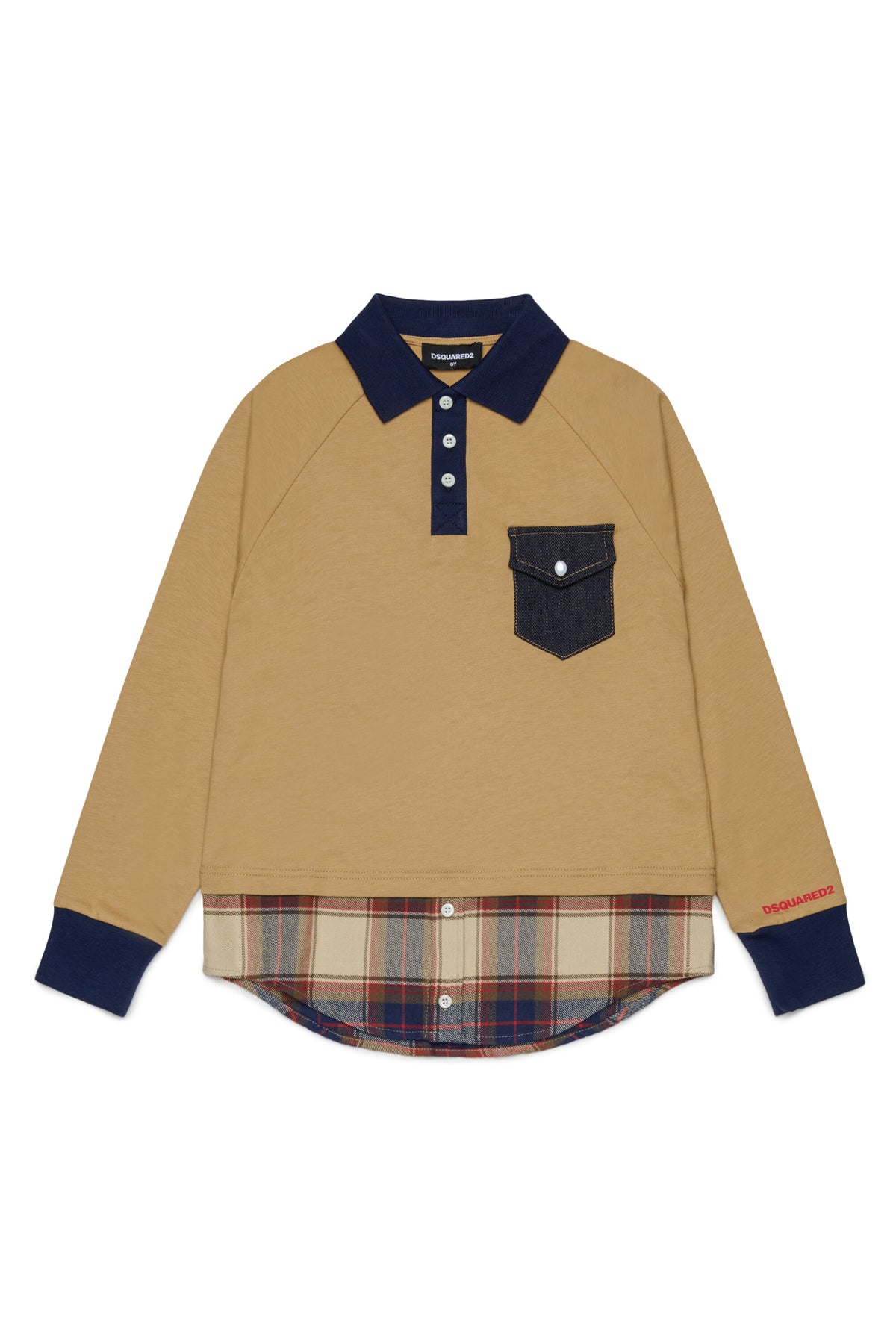 Polo with chest pocket and logo