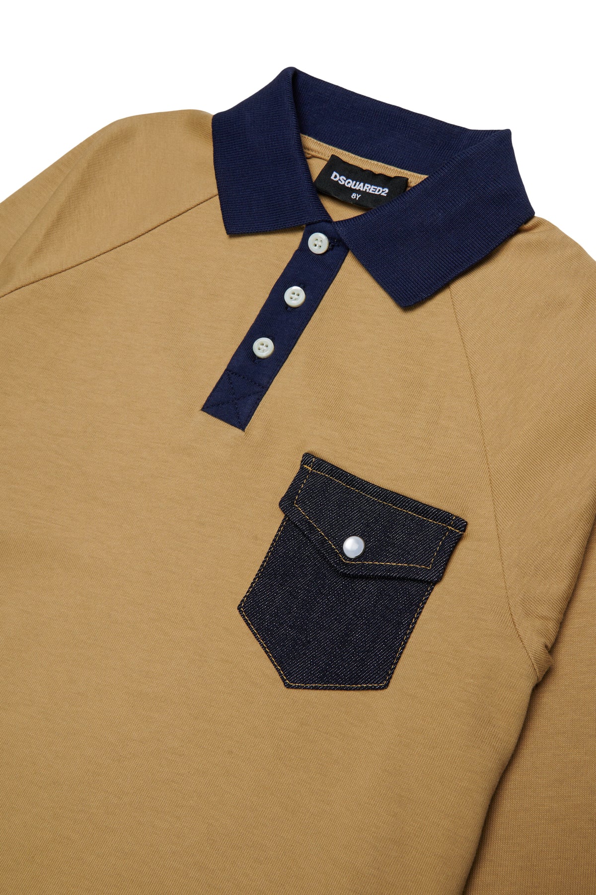Polo with chest pocket and logo