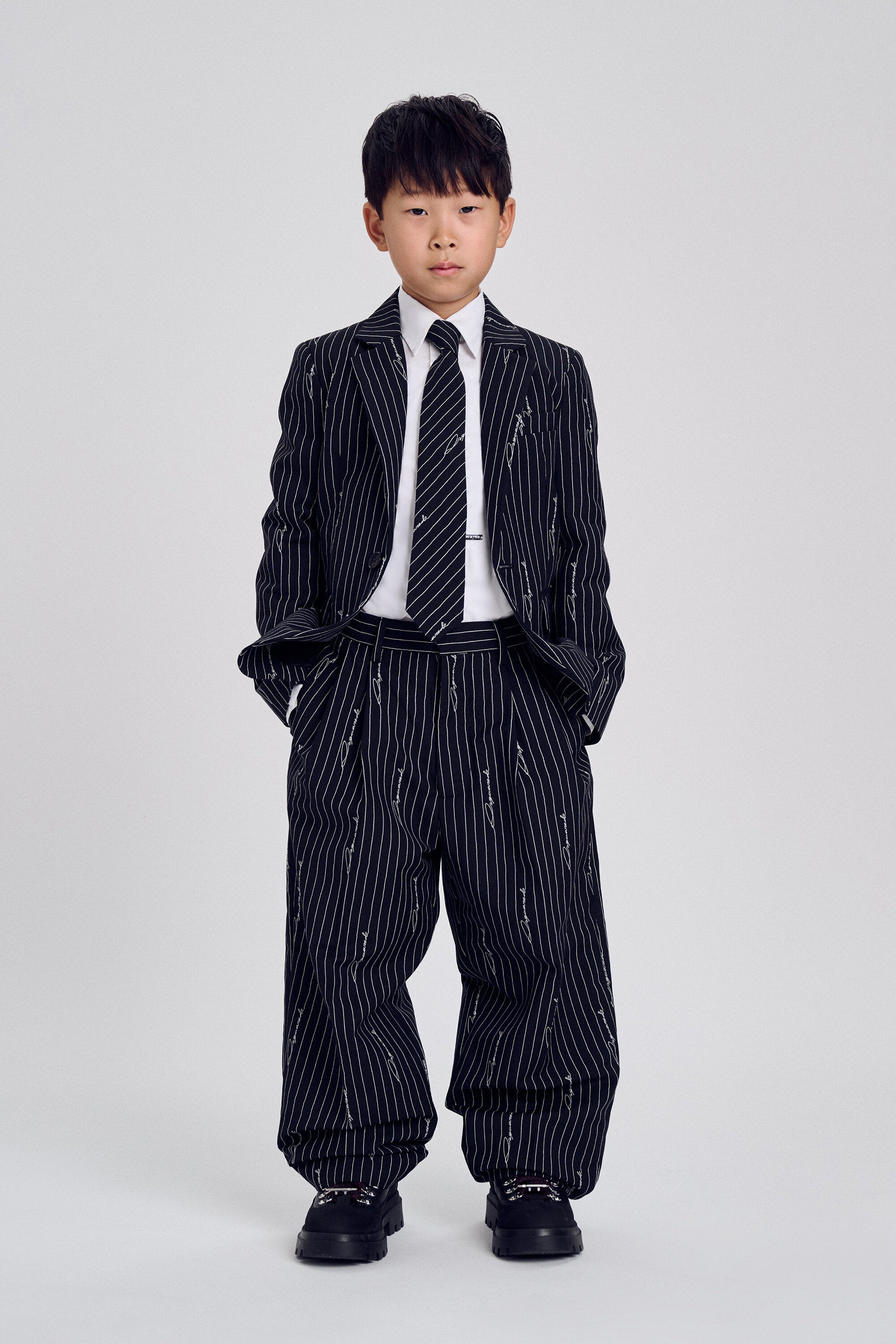 Pinstripe formal pants