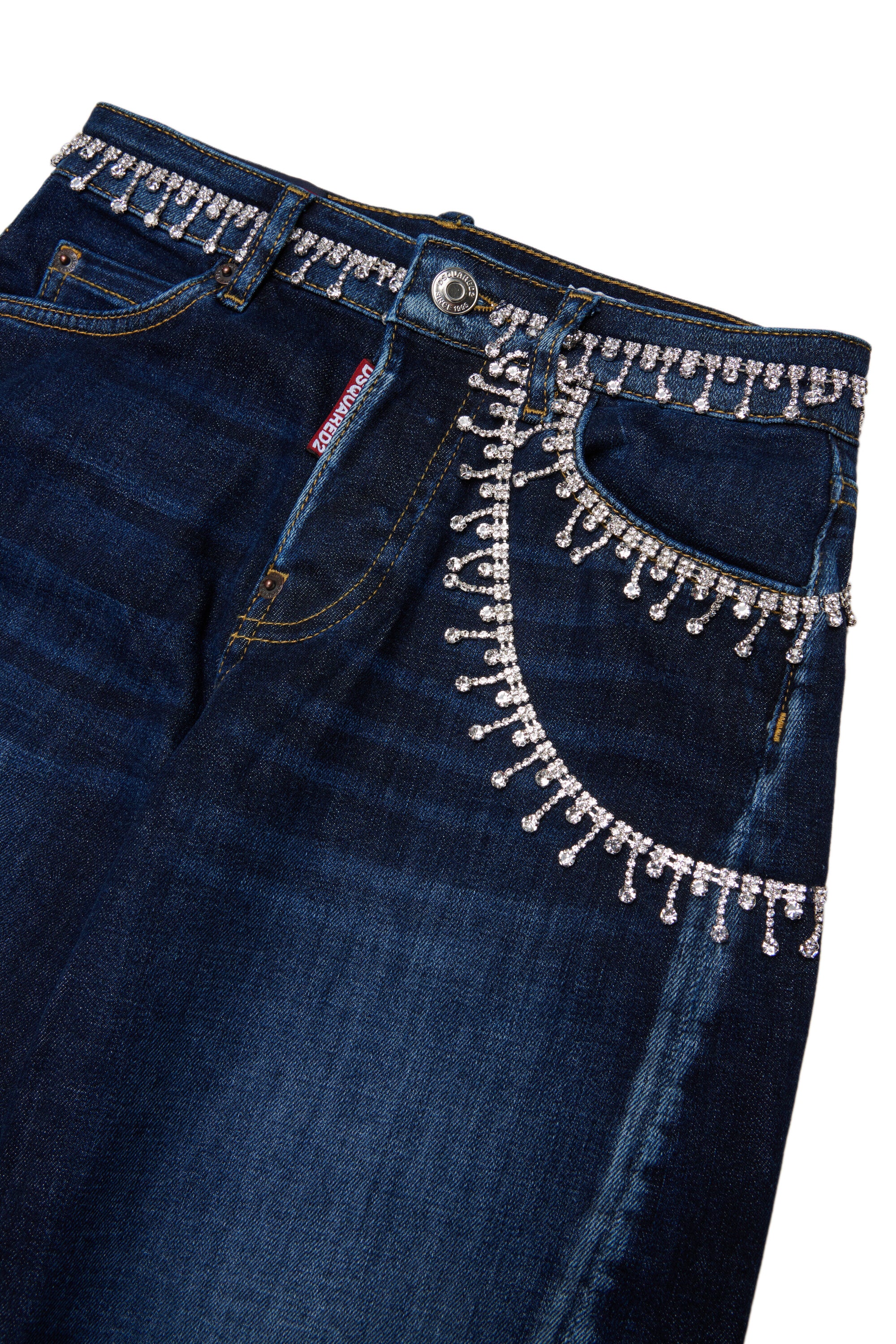 Relaxed jeans with jewel embellishments - Loose Twist