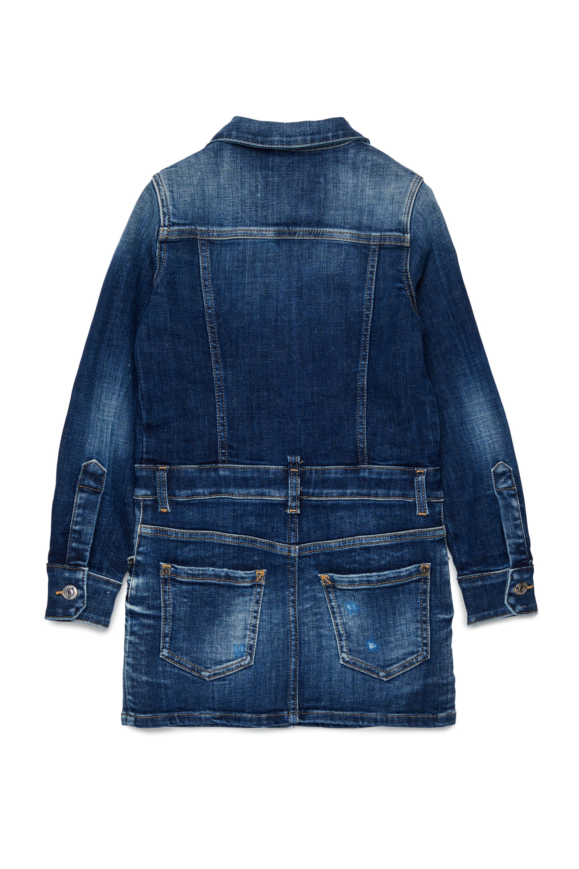 Denim dress with used effect