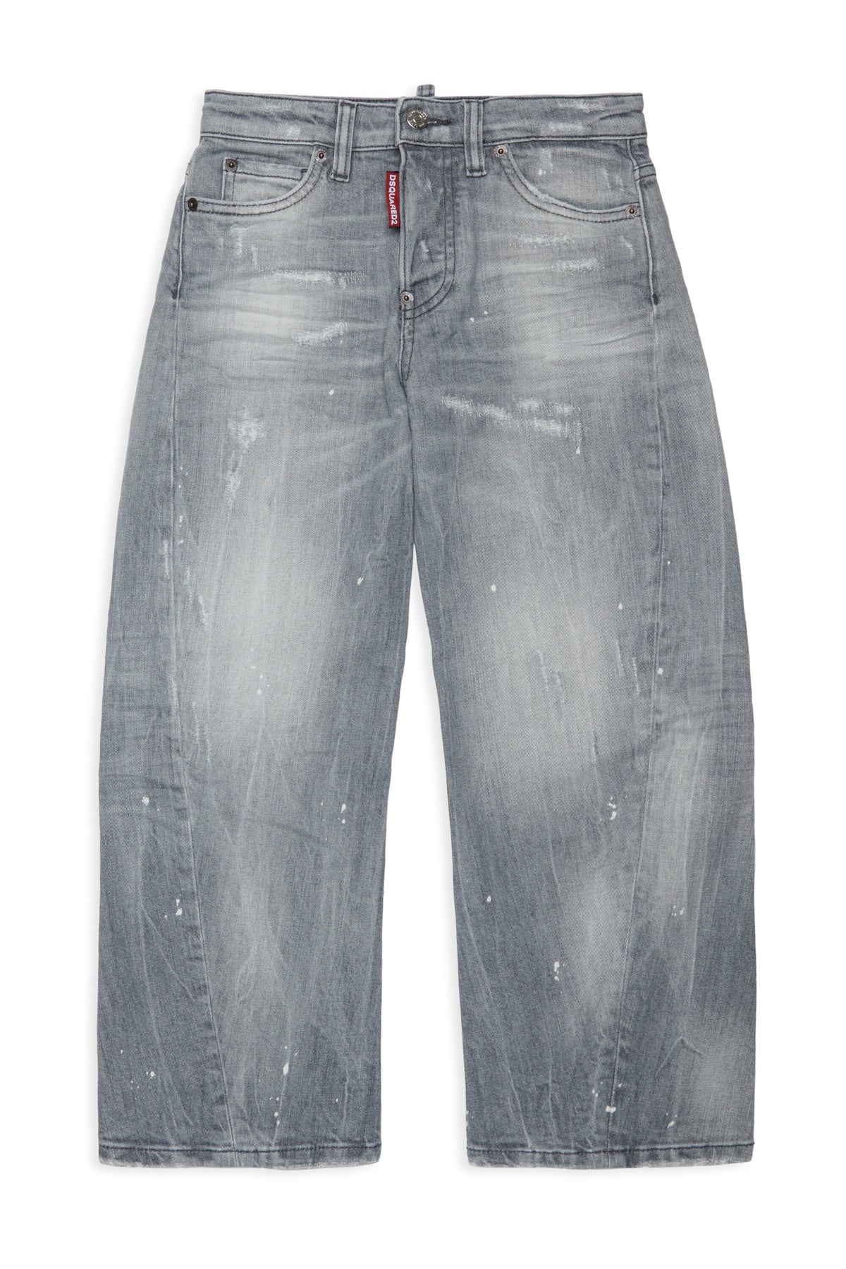 グレーウォッシュのリラックスフィットジーンズ - Loose Twist