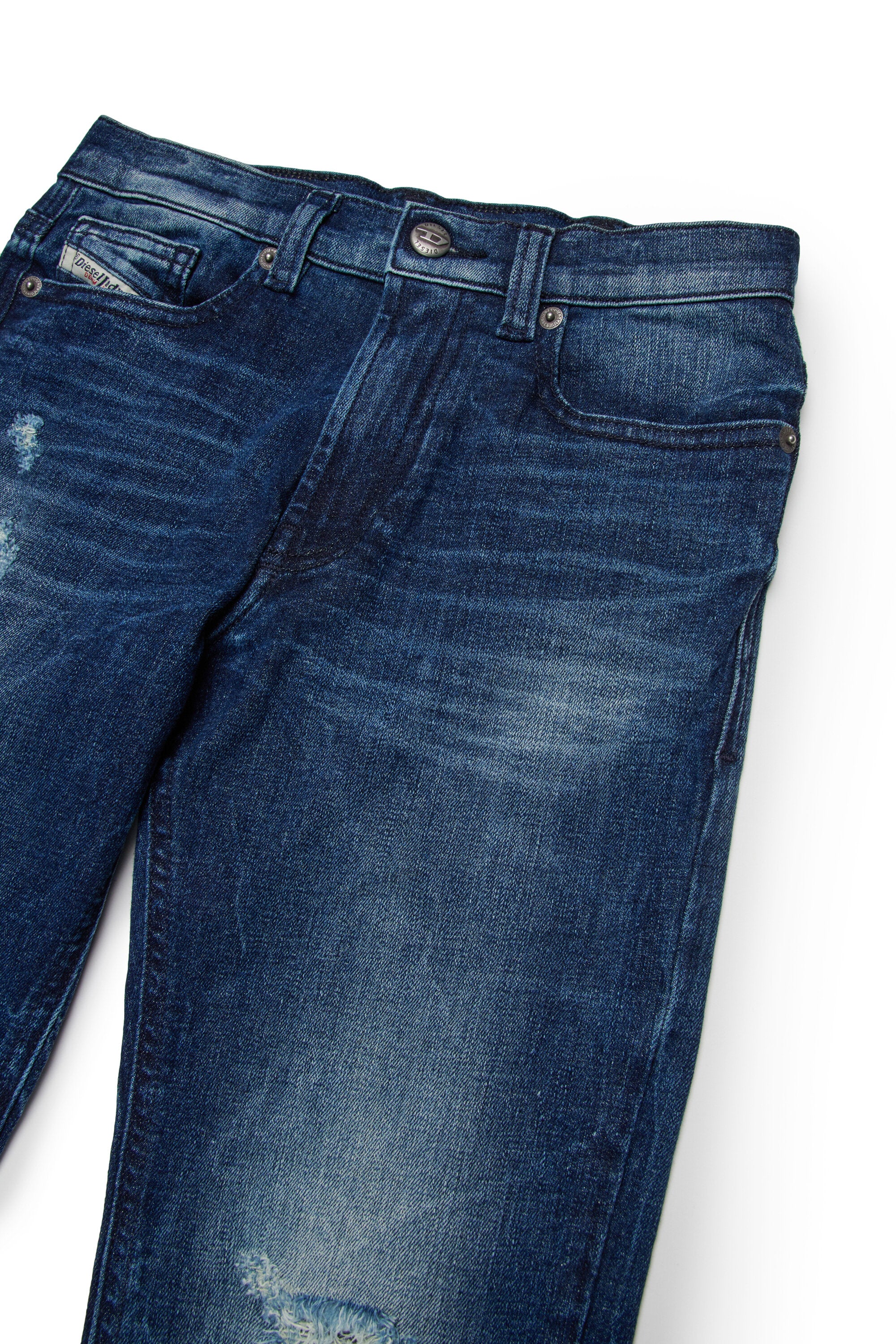 ブレイク入り濃紺レギュラージーンズ - 2010