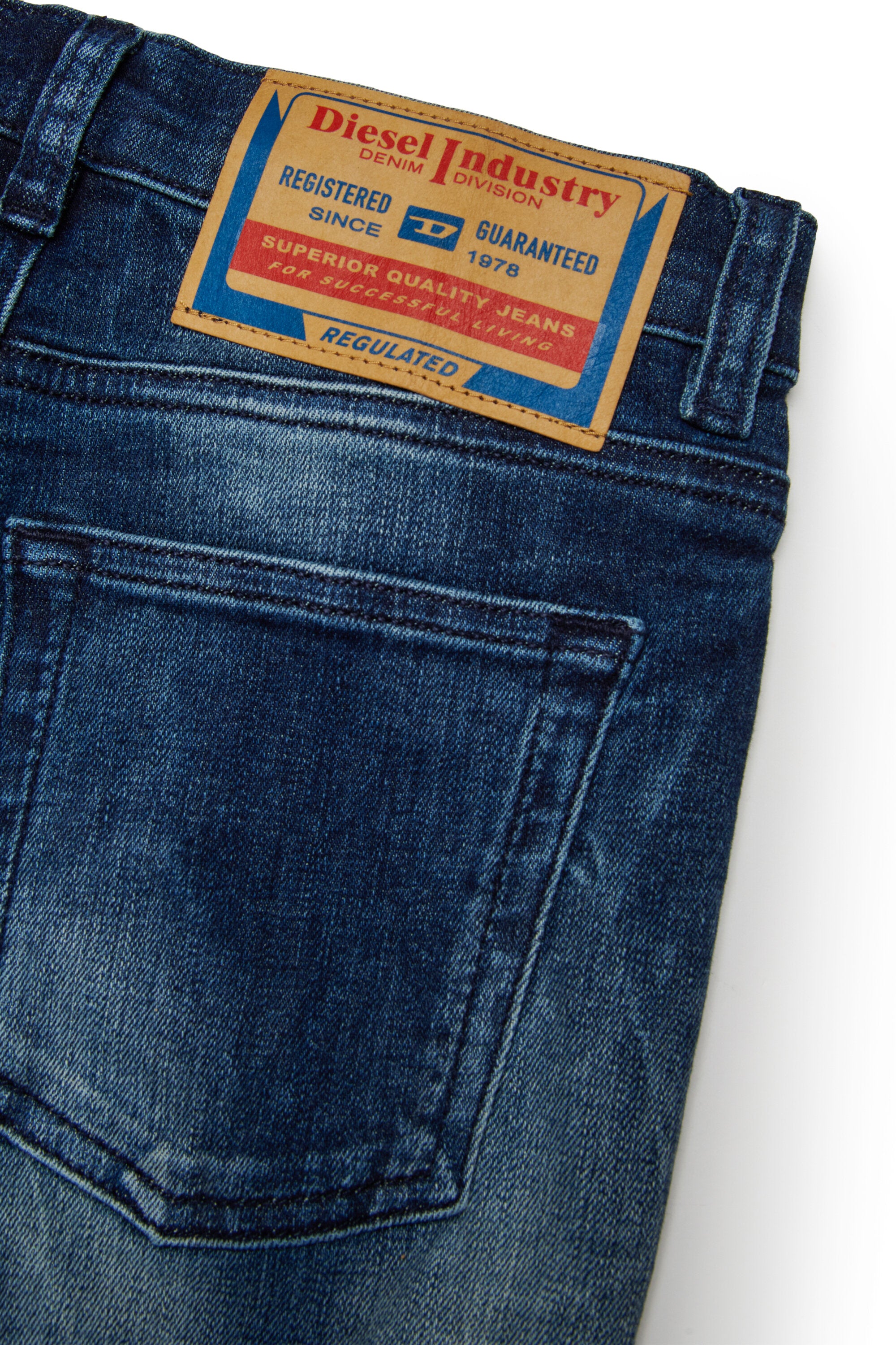 Dark blue regular jeans with breaks - 2010